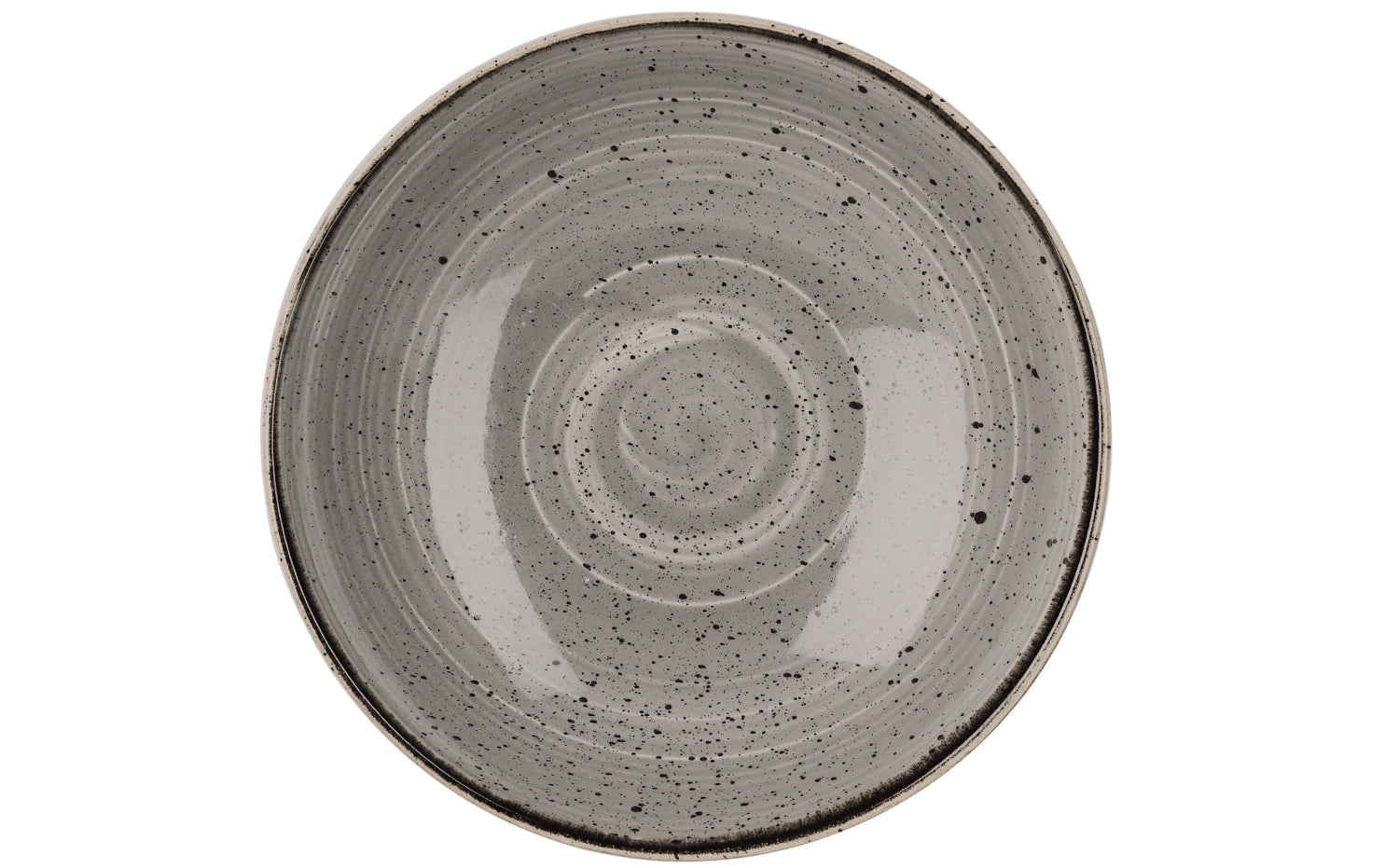 Stonecast Peppercorn Gray Coupe plate deep 18.2cm