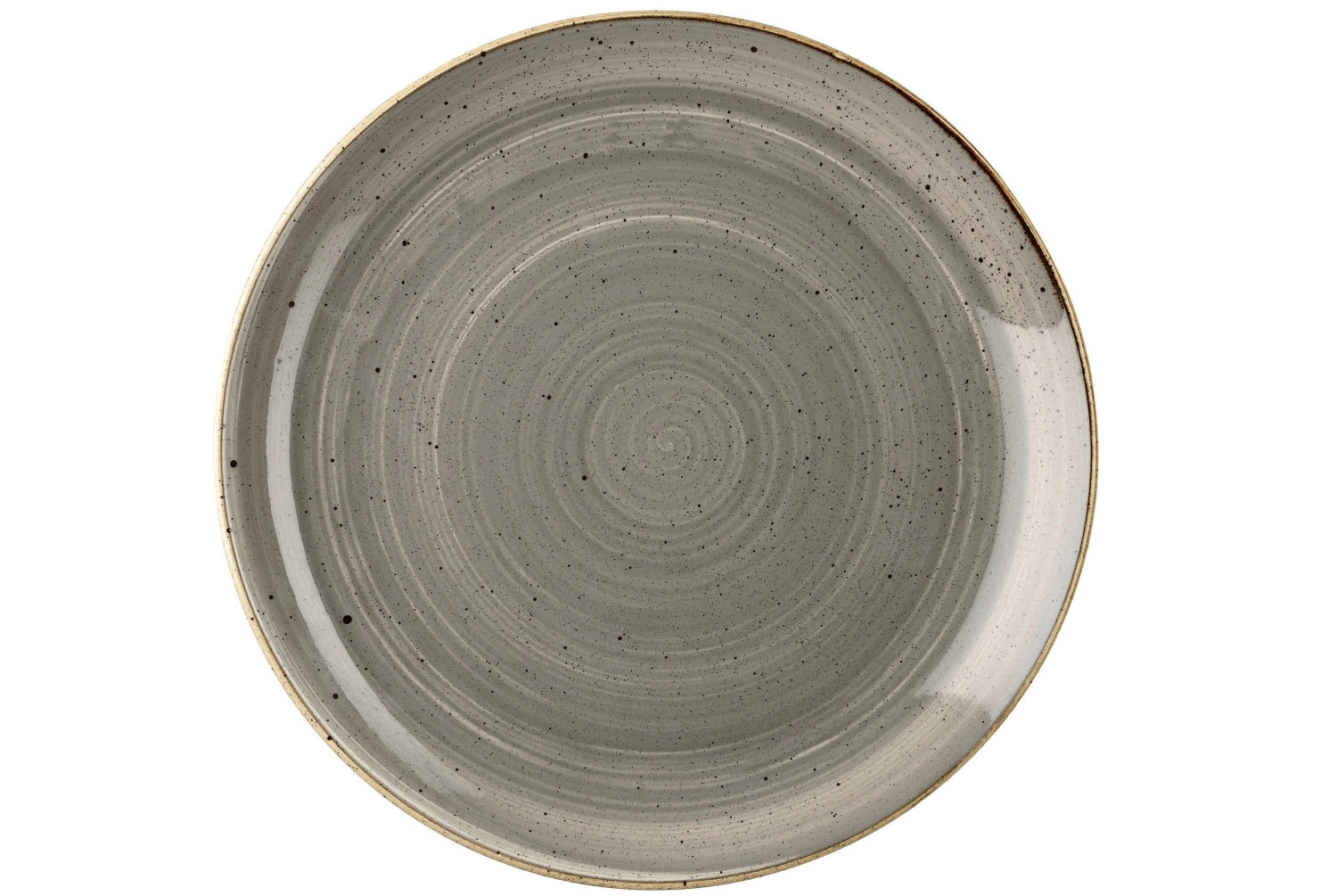 Stonecast Peppercorn Gray Coupe plate flat 32.4cm