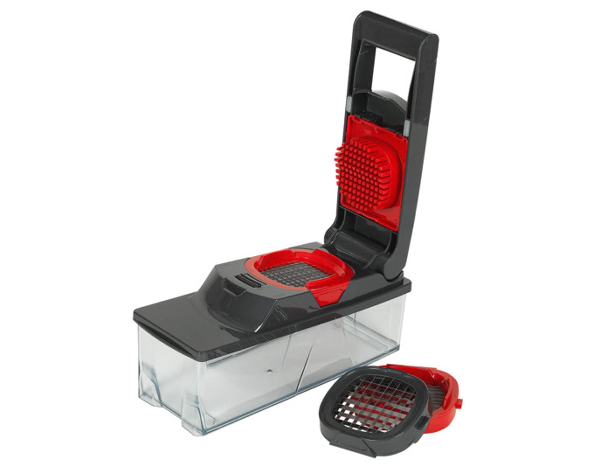 Entdecken Sie den MOHA Pommes und Gemüseschneider Verdura: Perfekte Schnitte für Kartoffeln und Gemüse, einfach zu reinigen und platzsparend.