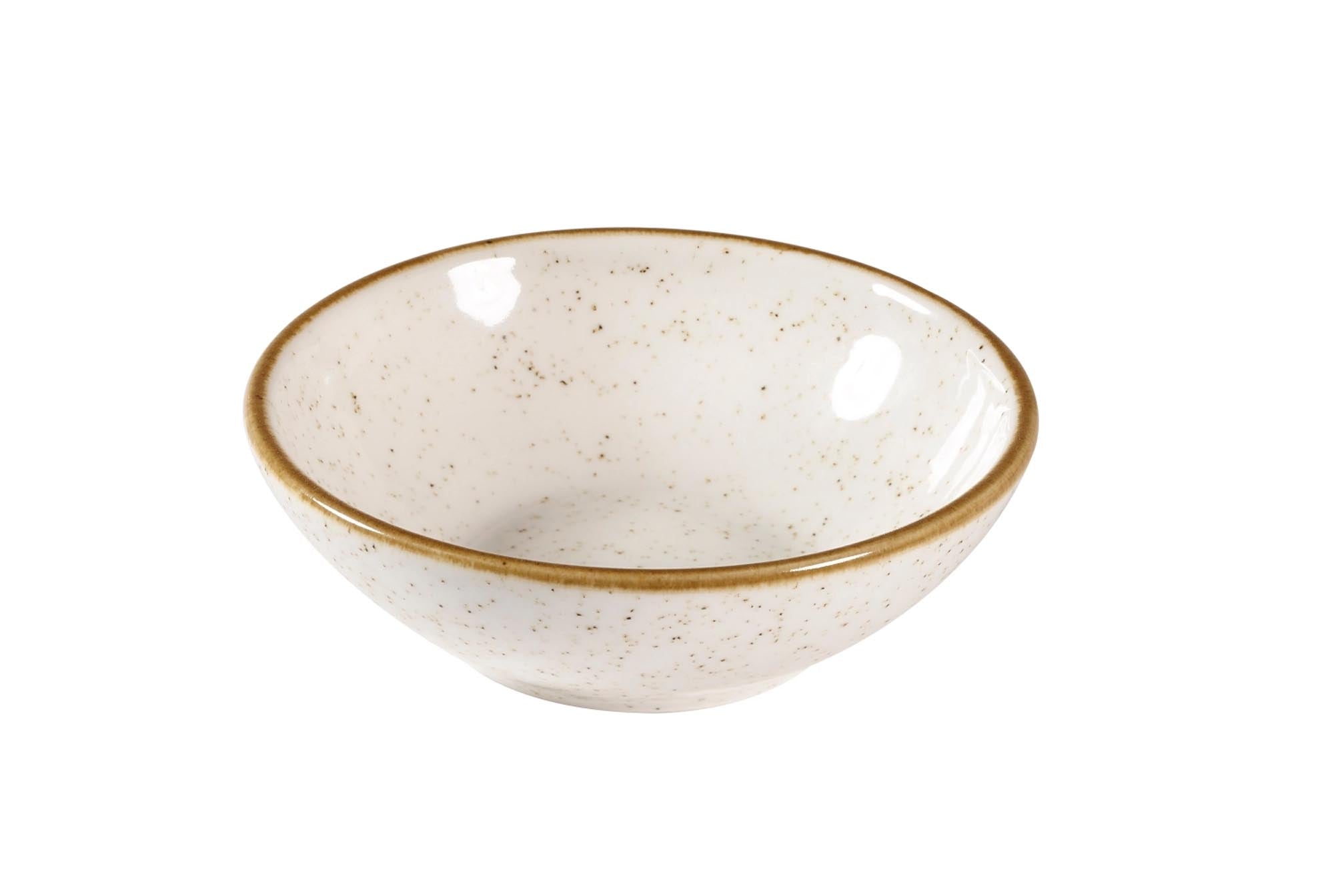 Elegante Stonecast Barley White Schale von Churchill: 11,6cm, 20cl, Porzellan, spülmaschinen- & mikrowellenfest, ideal für Vorspeisen & Desserts.