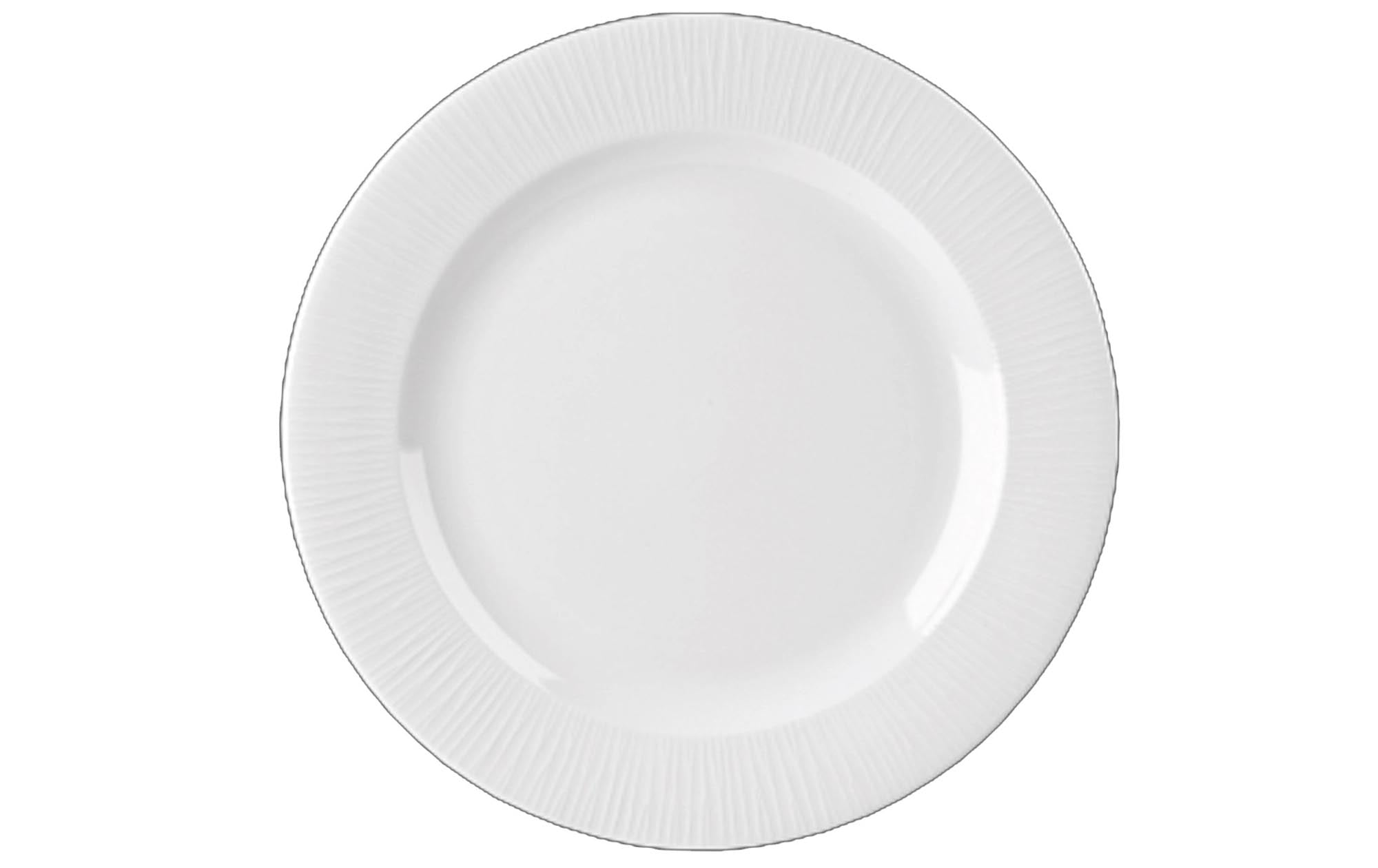Halbtiefer, schmaler Teller aus der Bamboo White Serie von Churchill, 30,5 cm, perfekt für ansprechende Servierideen und besondere Anlässe.