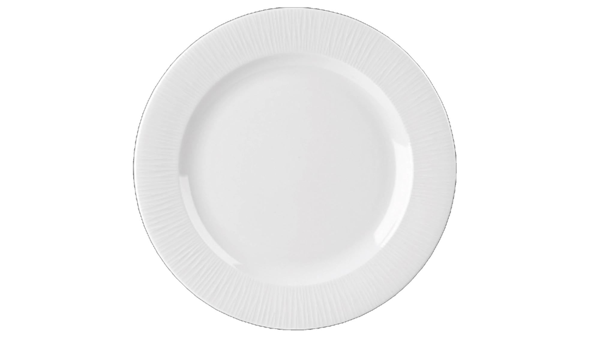 Eleganter halbtiefer Teller aus der Bamboo White Kollektion von Churchill, 27,6 cm, ideal für stilvolle Präsentationen und festliche Anlässe.
