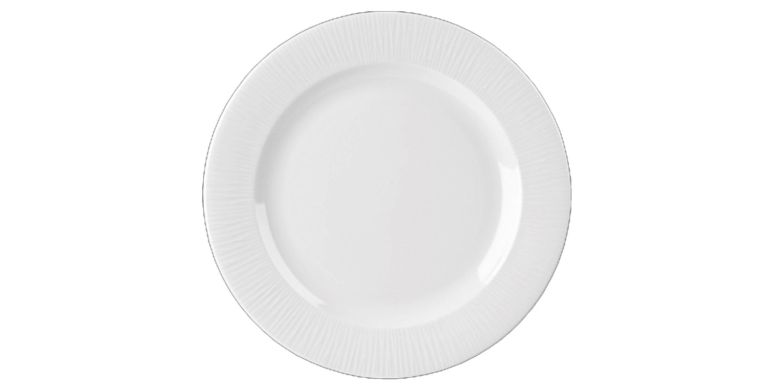 Halbtiefer Teller aus der Bamboo White Serie von Churchill, 26,1 cm, perfekt für ansprechende Servierungen und besondere Anlässe.