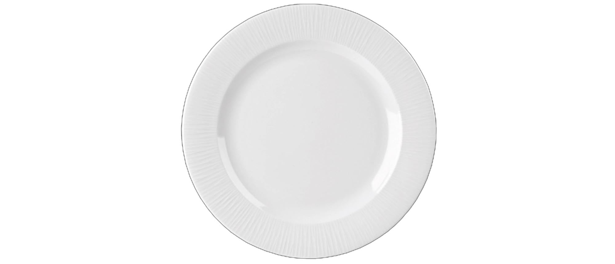 Eleganter halbtiefer Teller aus der Bamboo White Kollektion von Churchill, 23,4 cm, ideal für stilvolle Präsentationen und festliche Anlässe.