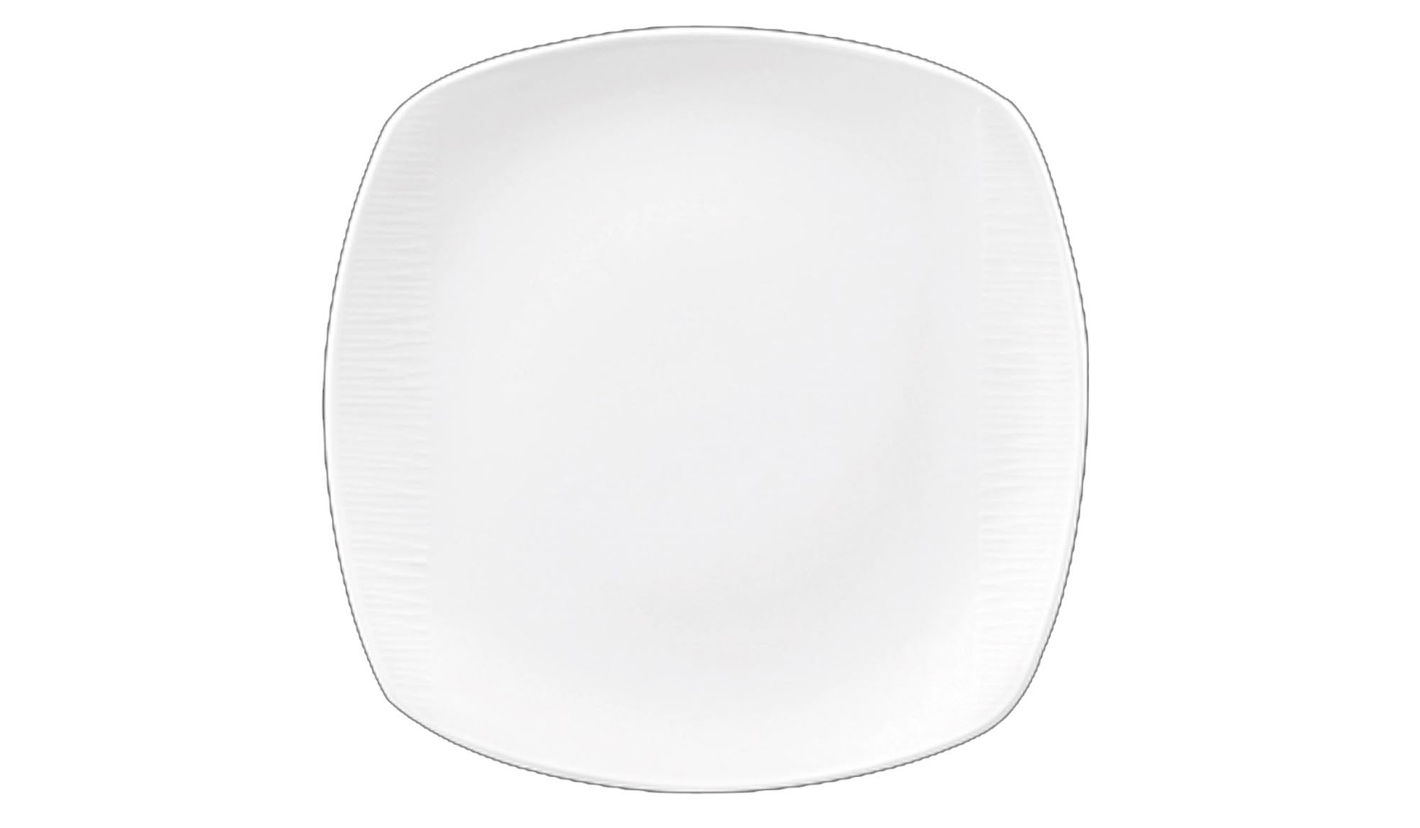Quadratischer Teller aus der Bamboo White Serie von Churchill, 25.5x25.5 cm, ideal für stilvolle Tischdekoration und besondere Anlässe.