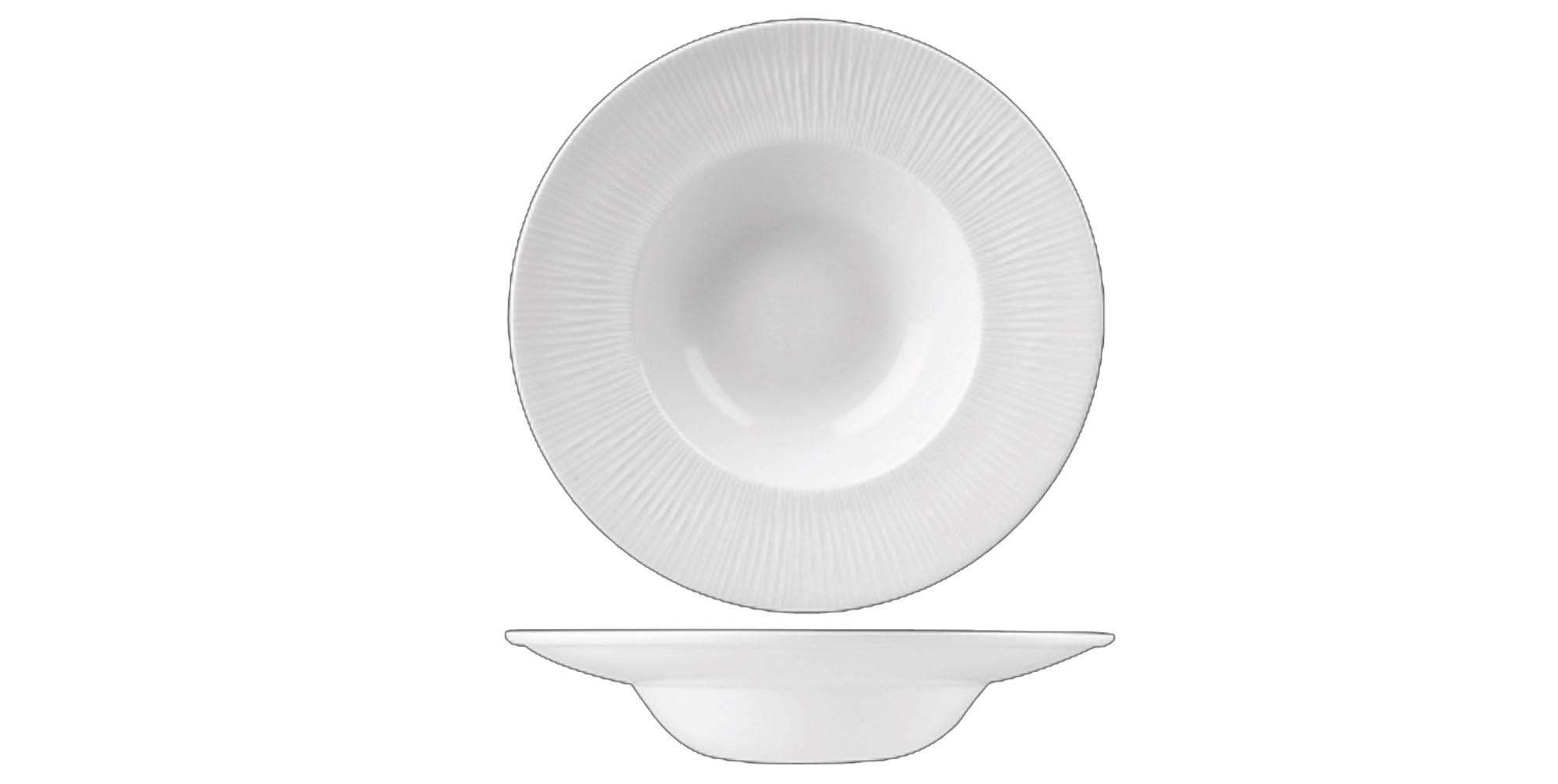 Tiefer, quadratischer Teller aus der Bamboo White Kollektion von Churchill, 24 cm, perfekt für elegante Anrichte und festliche Anlässe.