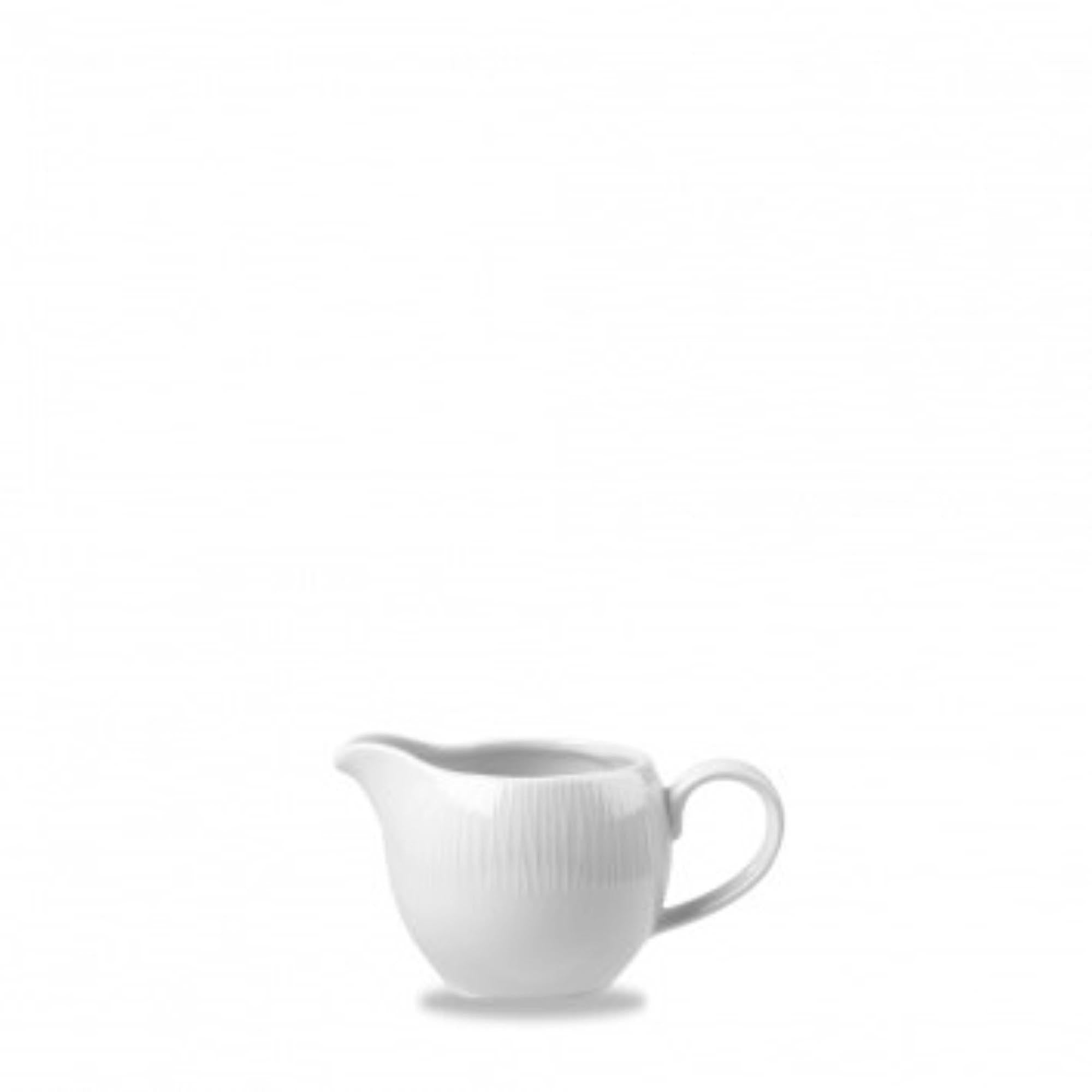 Stilvolle Milchkanne aus der Bamboo White Kollektion von Churchill, 11,4 cl, ideal für Saucen und Milch, elegant und funktional.