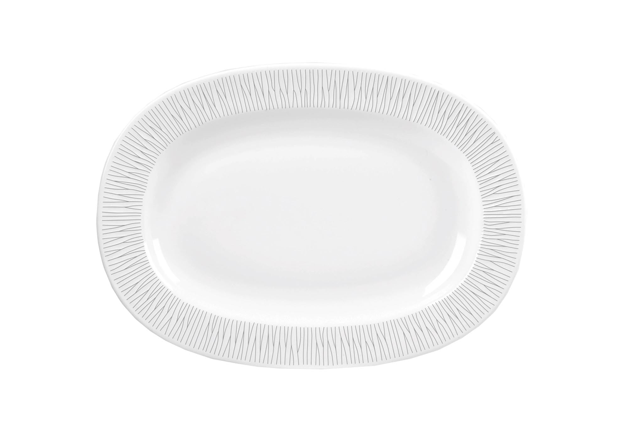 Elegante ovale Platte aus der Bamboo White Serie von Churchill, 20.3 cm, ideal für ansprechende Servierideen und Tischpräsentationen.