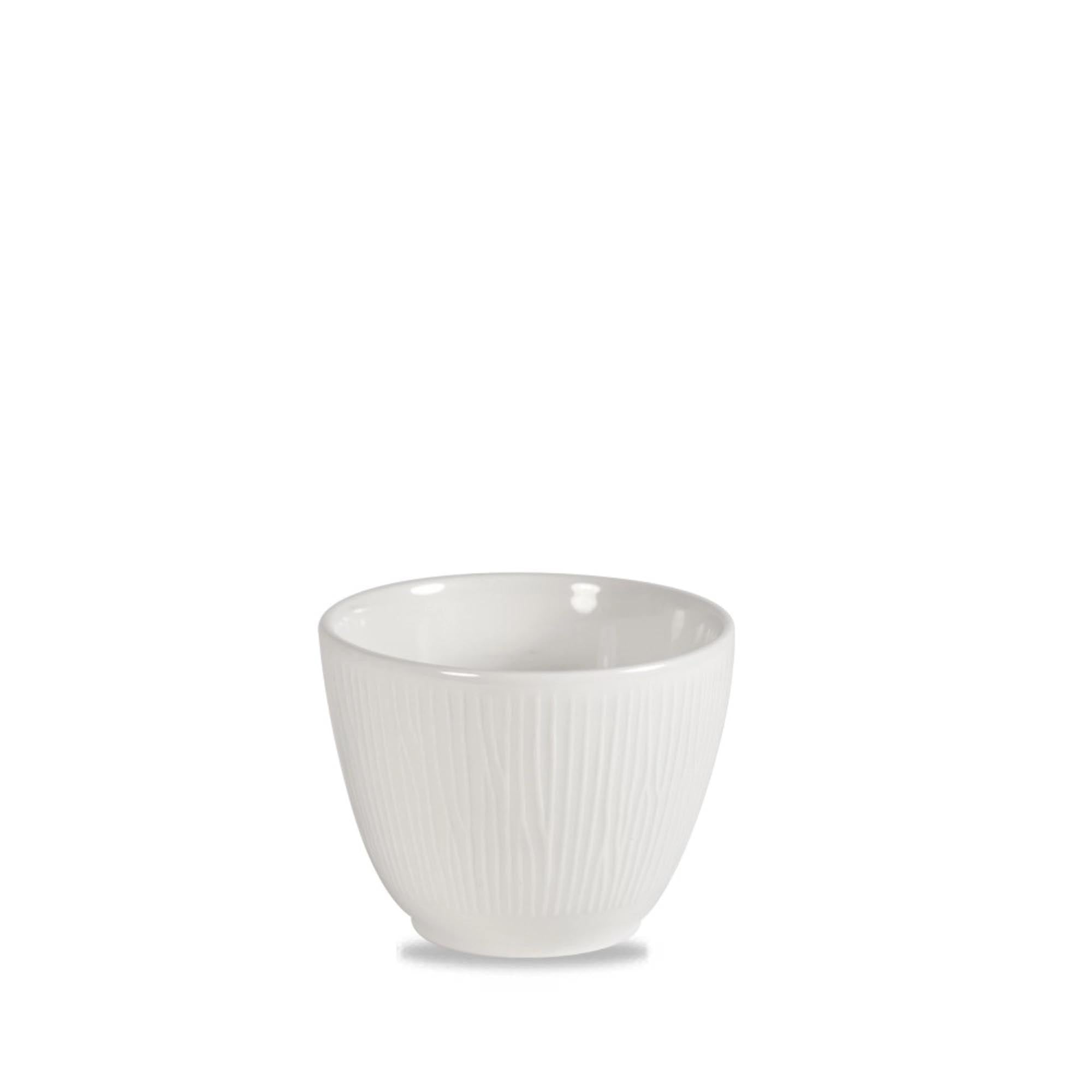 Elegante Bamboo White Chip Mug 10cm, 29cl aus Porzellan, ideal für Kaffee, Tee, spülmaschinen- und mikrowellengeeignet.