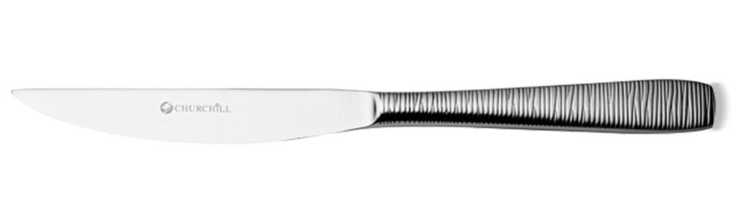 Elegantes Bamboo Steakmesser von Churchill, 24 cm lang, mit 8 mm Klinge, ideal für Steakliebhaber und umweltfreundliche Tischkultur.
