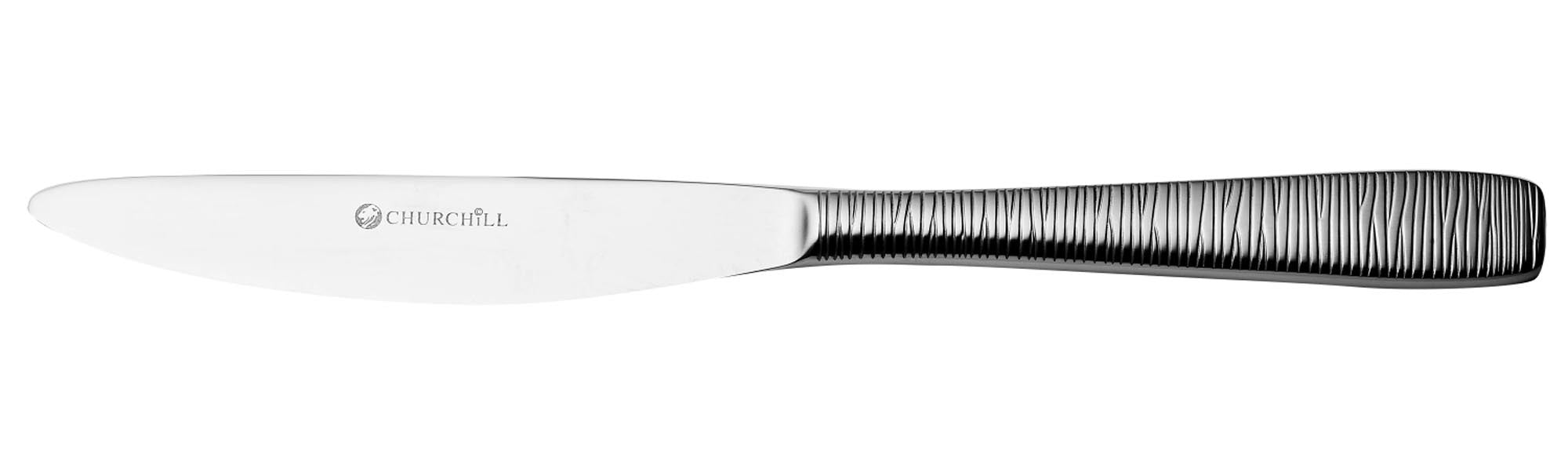 Elegantes Bamboo Tafelmesser von Churchill: 23,8 cm, 8 mm stark, aus 18/10 Edelstahl, inspiriert von Bambus, langlebig und umweltfreundlich.