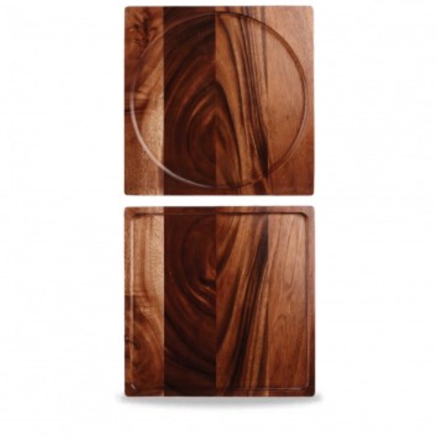 Elegantes Alchemy Wood Präsentationsbrett 33.5x33.5cm von Churchill, ideal für kreative Anrichte und stilvolle Präsentationen.