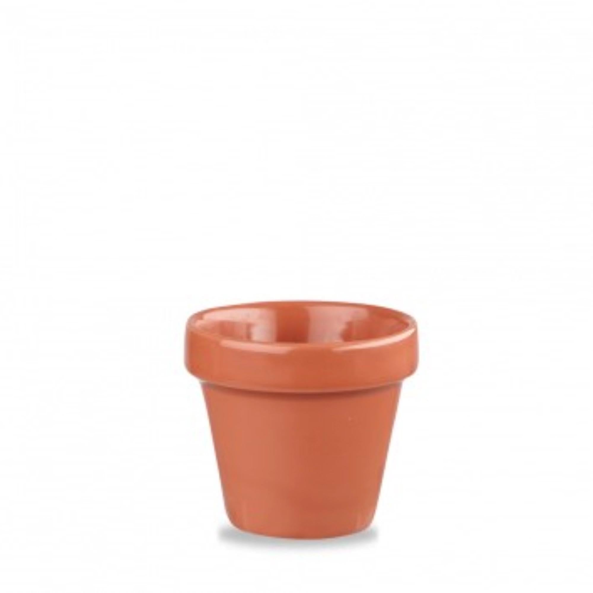 Strahlend orangefarbene Schale von Churchill, ideal für ansprechende Präsentationen und festliche Anlässe, D9.7cm, H3.5cm, 34cl.