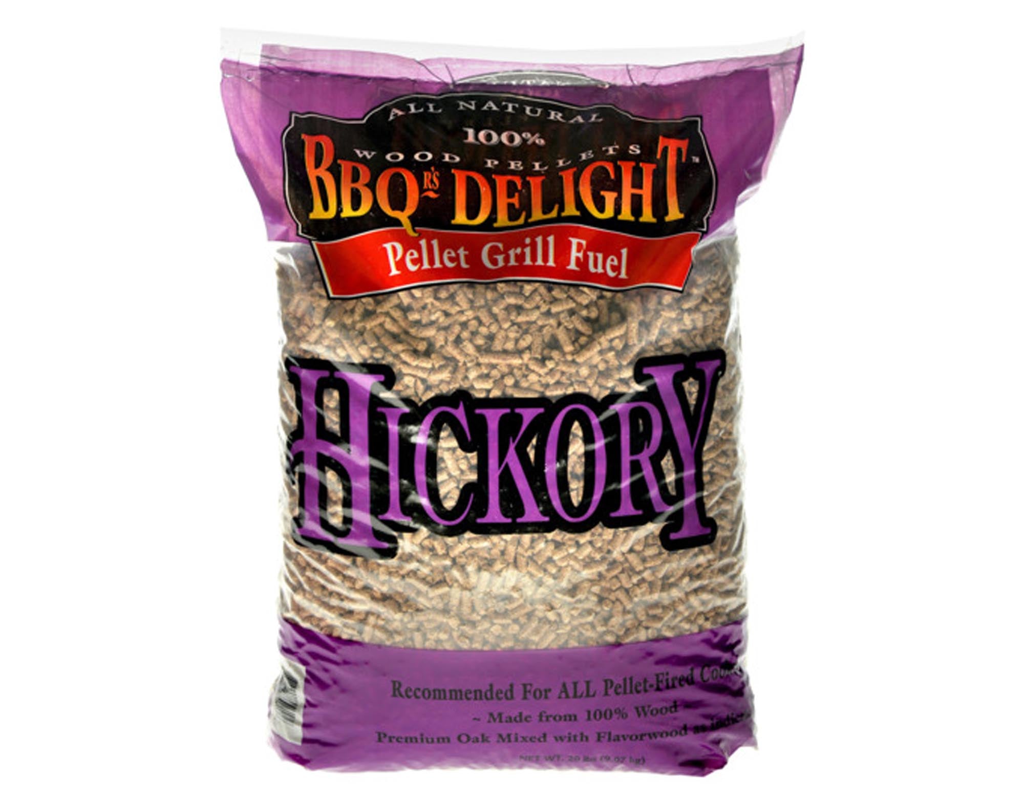 Entdecken Sie die BBQR'S DELIGHT Hickory Pellets (9 kg) für intensives Raucharoma beim Grillen und Räuchern. Ideal für Fleisch und Gemüse!