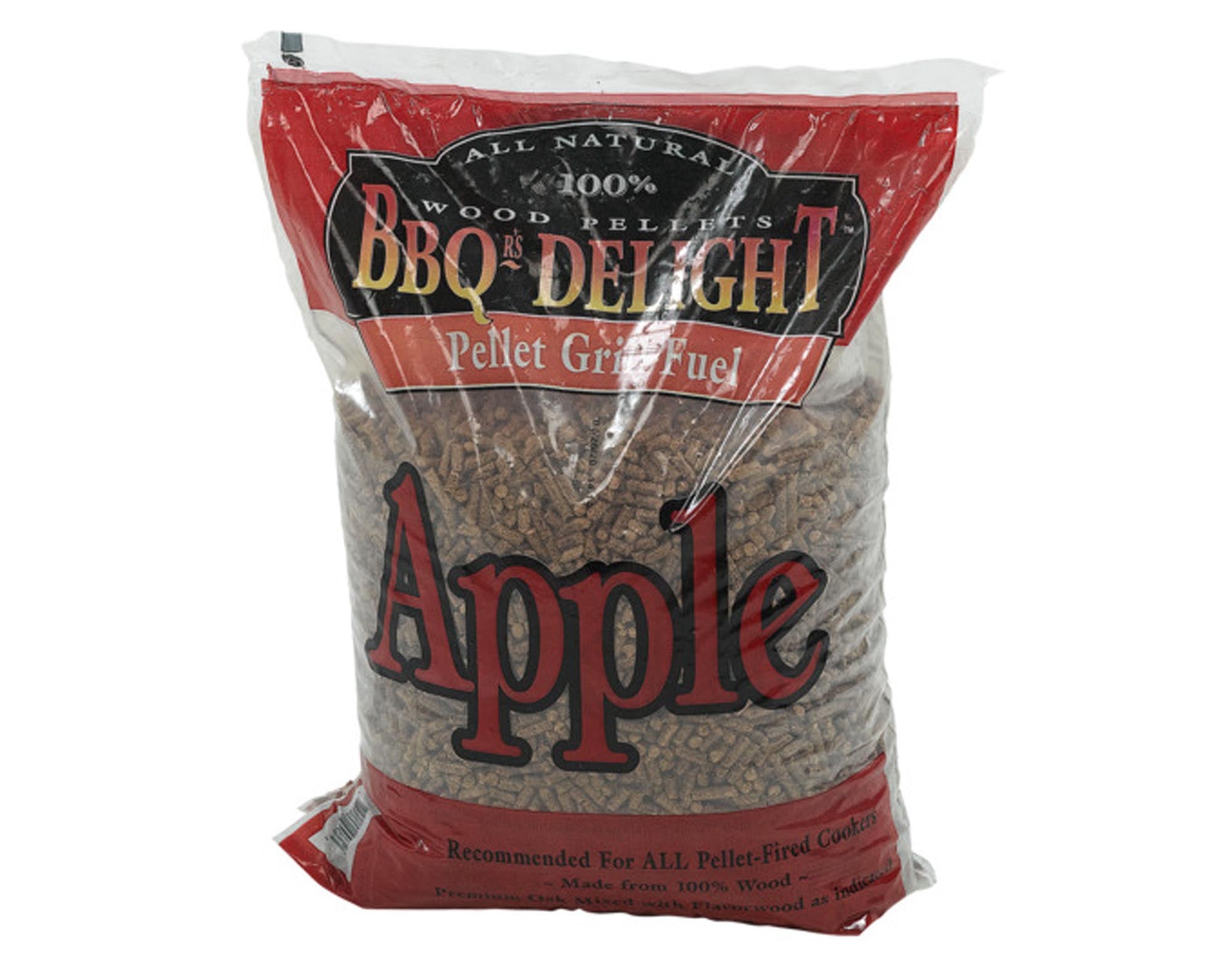 Entdecken Sie die BBQR'S DELIGHT Pellets Apple 9 kg für einzigartiges Grillen und Räuchern. 100% Apfelholz für fruchtigen Geschmack!