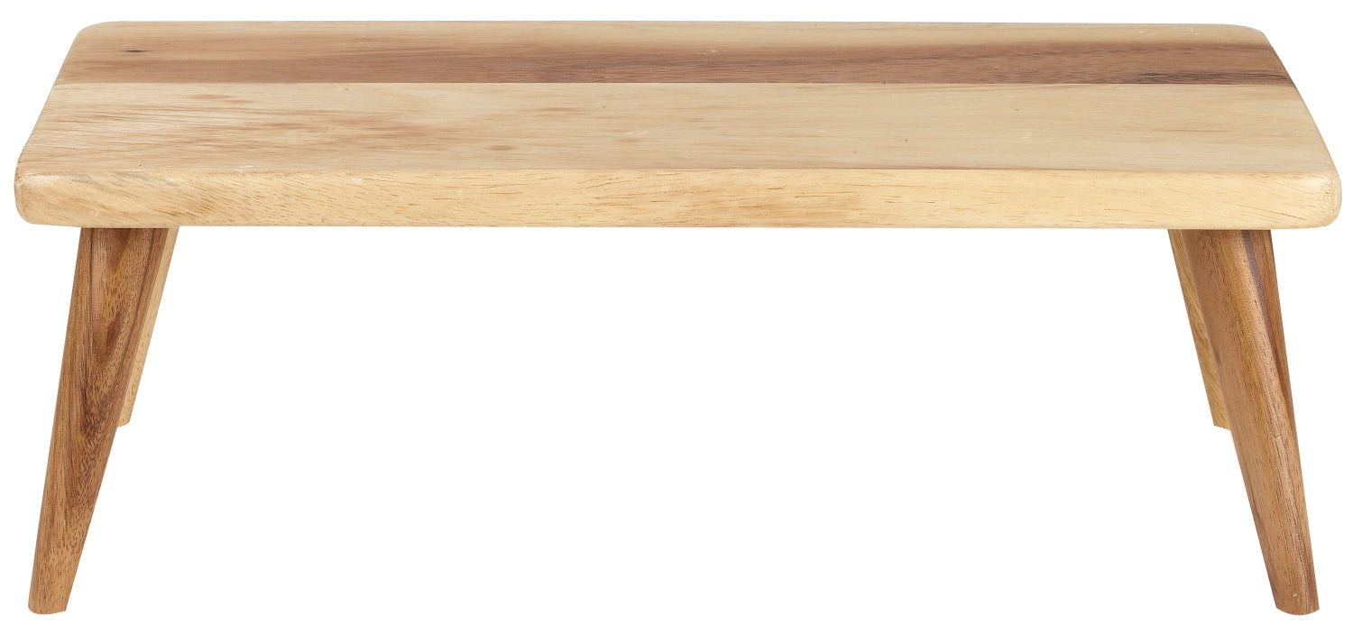 Eleganter rechteckiger Holzständer von Churchill, 42,7 x 18,4 cm, Höhe 15,5 cm, ideal zur stilvollen Aufbewahrung und Präsentation von Küchenhelfern.