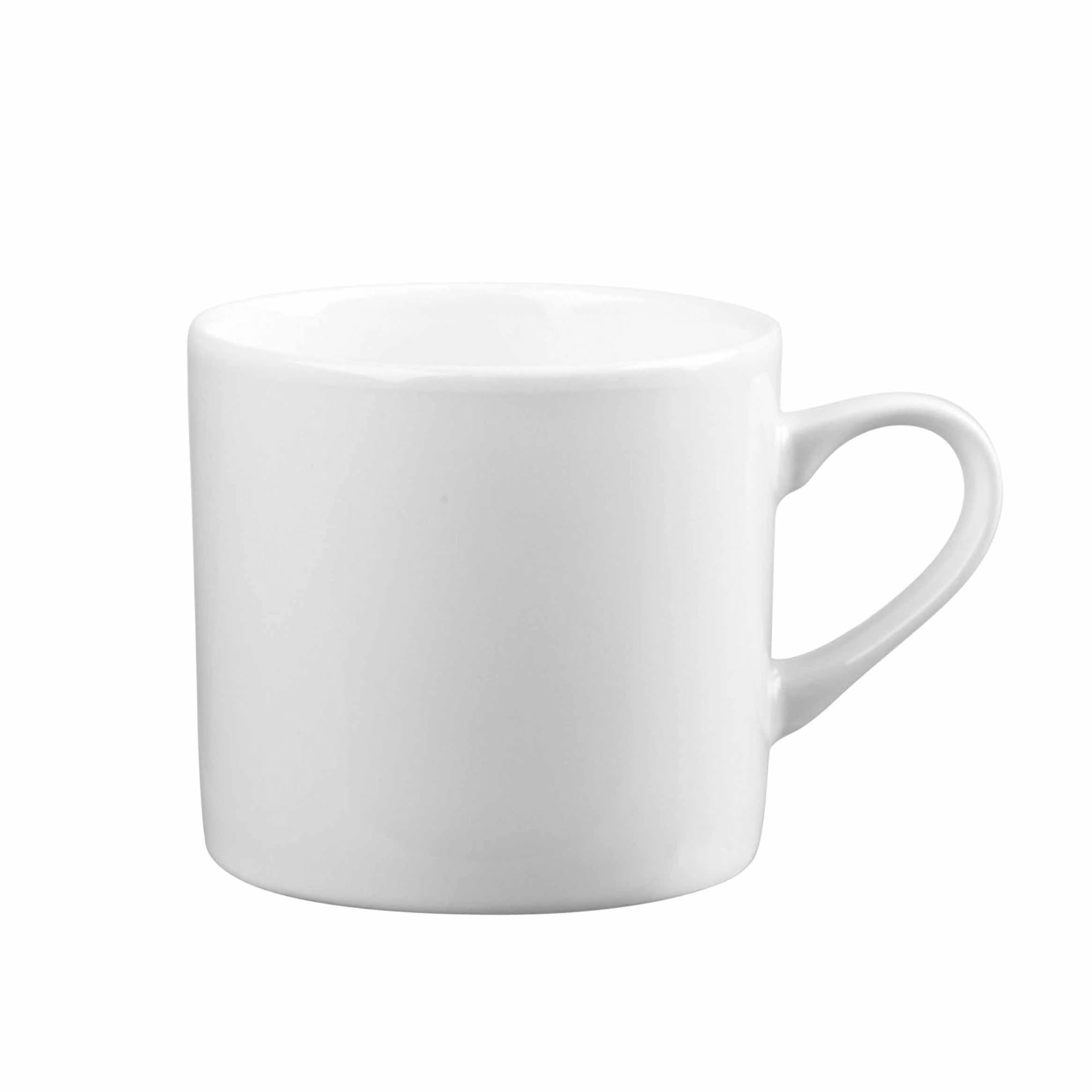 Elegante 12,5cl Porzellantasse von Churchill: robust, spülmaschinenfest, ideal für Kaffee & Tee in Gastronomie.