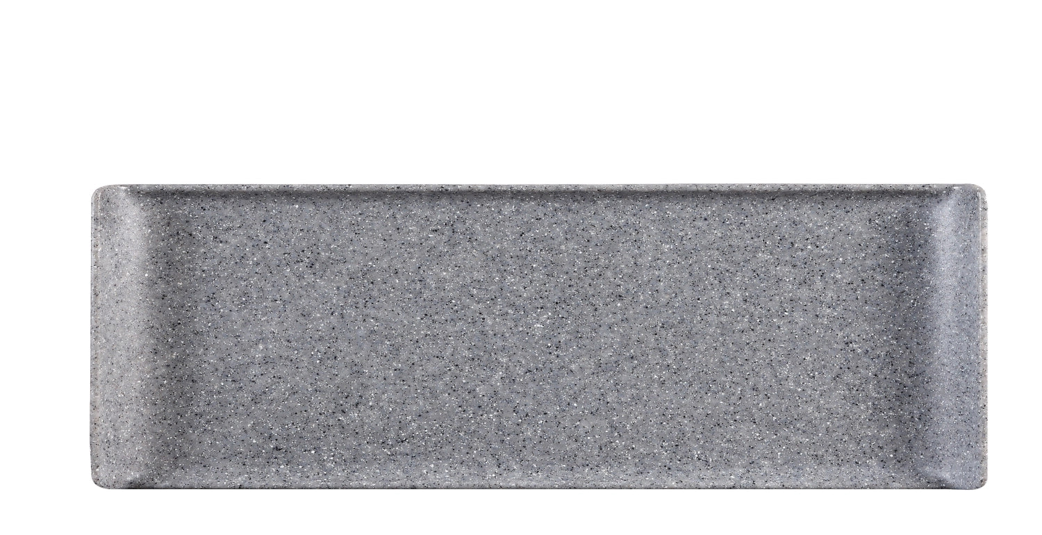 Elegantes Alchemy Melamin Tablett in Granite Grey, 56x15.3cm, perfekt für ansprechende Präsentation und Servieren von Speisen.