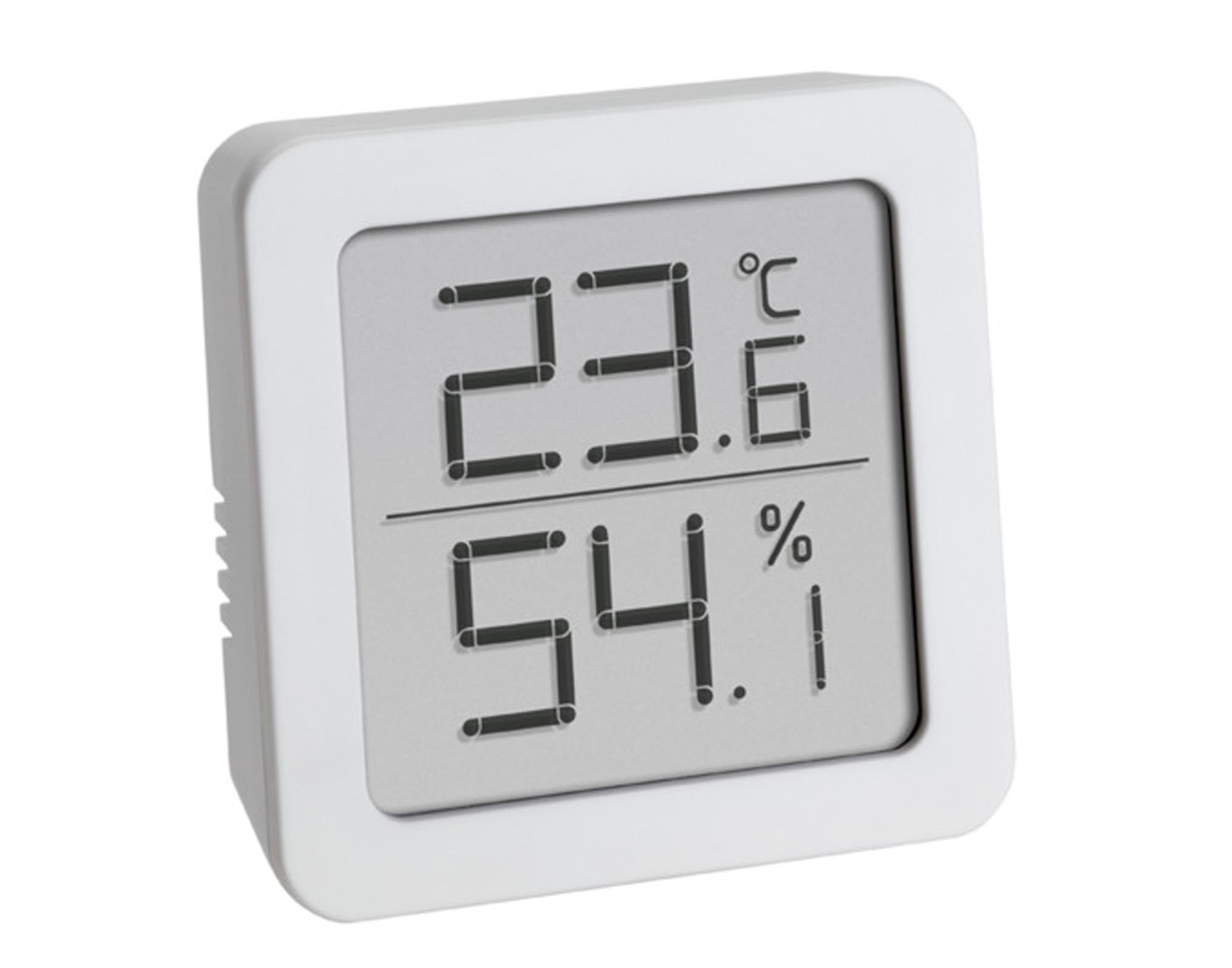 Entdecken Sie das TFA digitale Thermo-Hygrometer (6.1 cm) für präzise Temperatur- und Luftfeuchtigkeitsmessungen. Ideal für gesundes Raumklima!