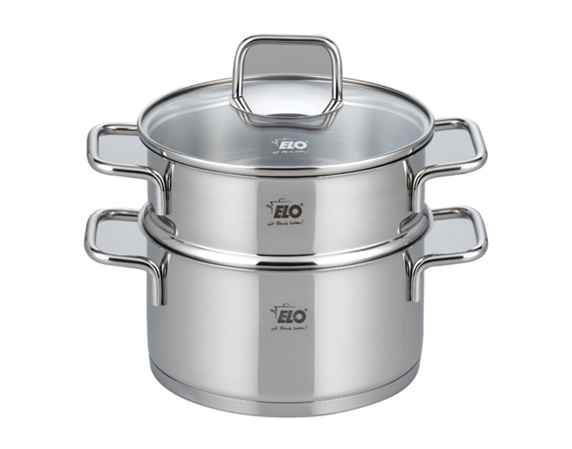 ELO Dampfgarer Citrin Bio ø 18 cm: Umweltfreundlich, gesundes Garen von Gemüse & Fisch, langlebig, mit Bio-Beschichtung für optimale Nährstofferhaltung.