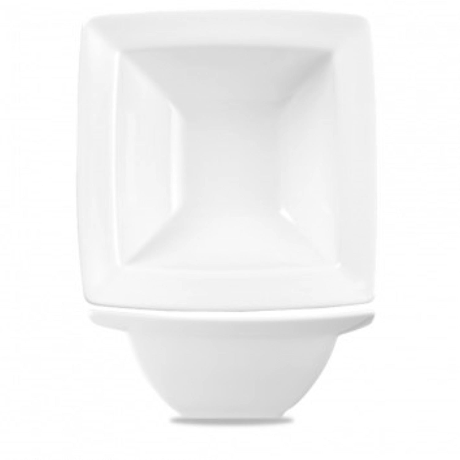 Elegante quadratische Buffet Schüssel von Churchill, 26,5 cm, 119 cl, perfekt für Salate und kreative Präsentationen.