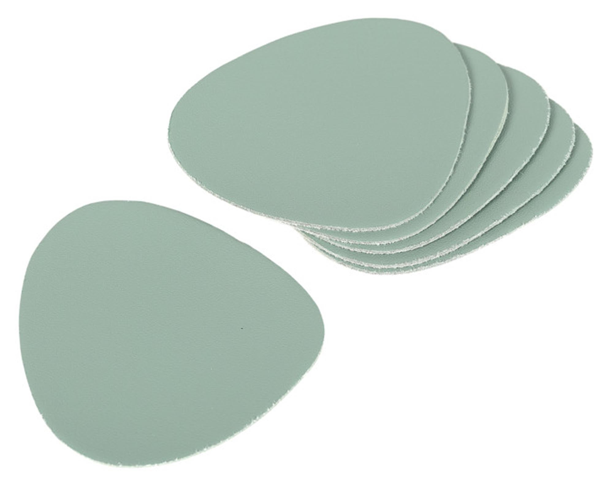 Entdecken Sie die stilvollen ZELLER Untersetzer aus Kunstleder in mint. Praktisches Set mit 6 Stück, 10x12 cm, pflegeleicht, robust und elegant für jeden Tisch.