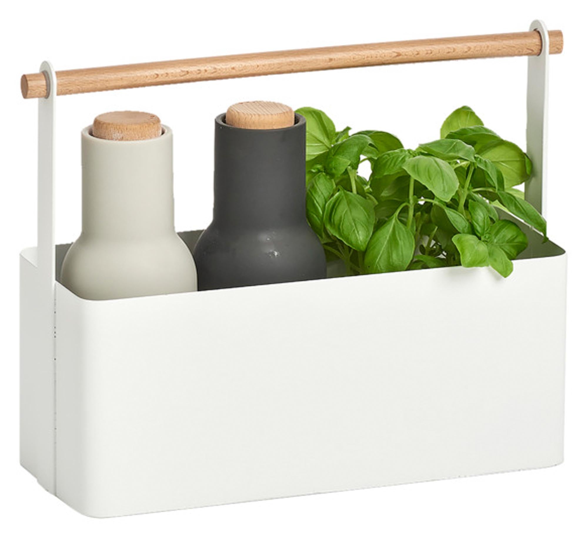 Entdecken Sie den ZELLER Tragekorb aus Metall und Holz (31,5x12x24 cm) – stilvoll, robust und vielseitig für Ihre Aufbewahrungslösungen.