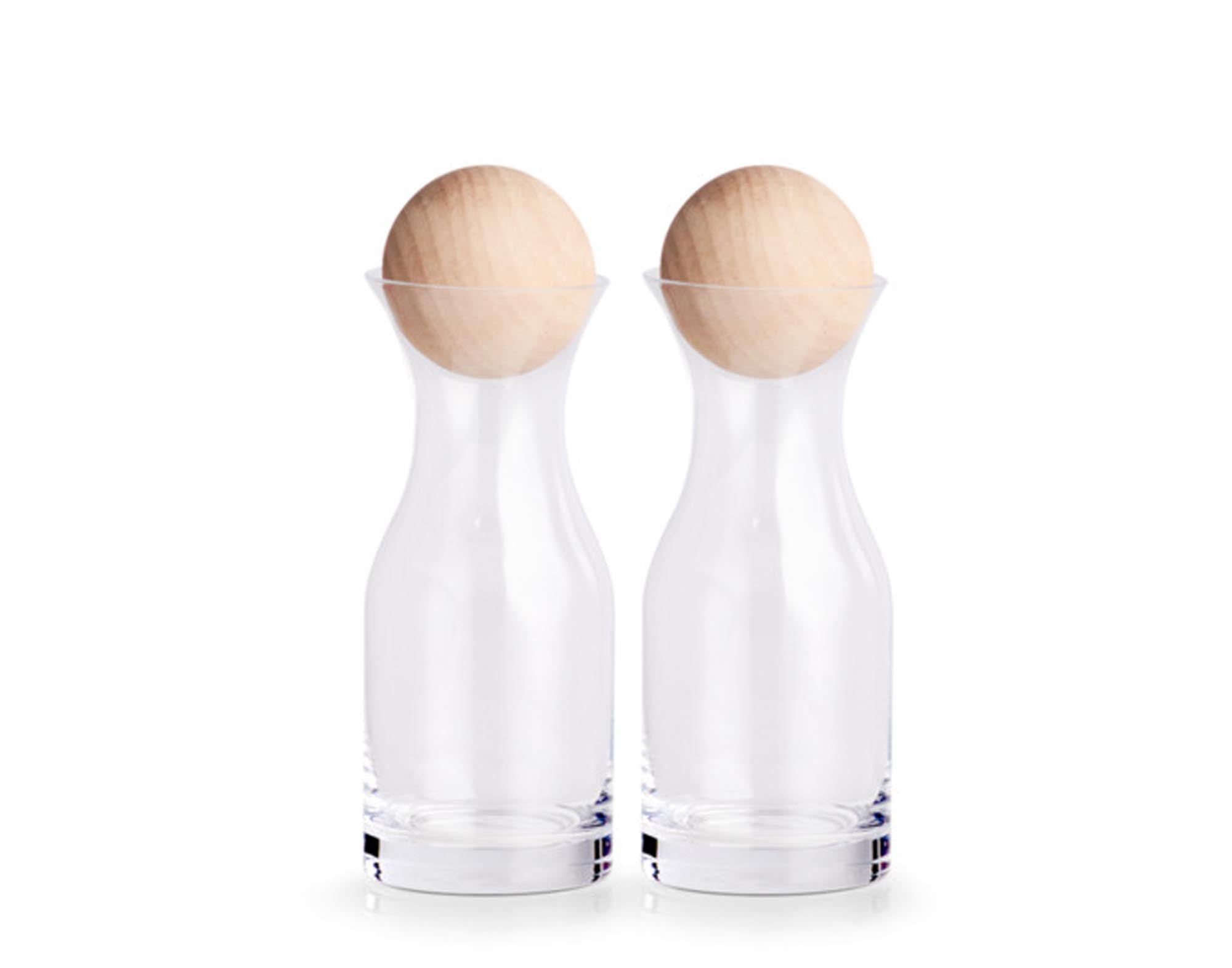 Elegante ZELLER Serviergläser mit Holzkugel, 250 ml, aus robustem Glas, ideal für Säfte, Cocktails und Wein. Stilvolles Design für jeden Anlass.