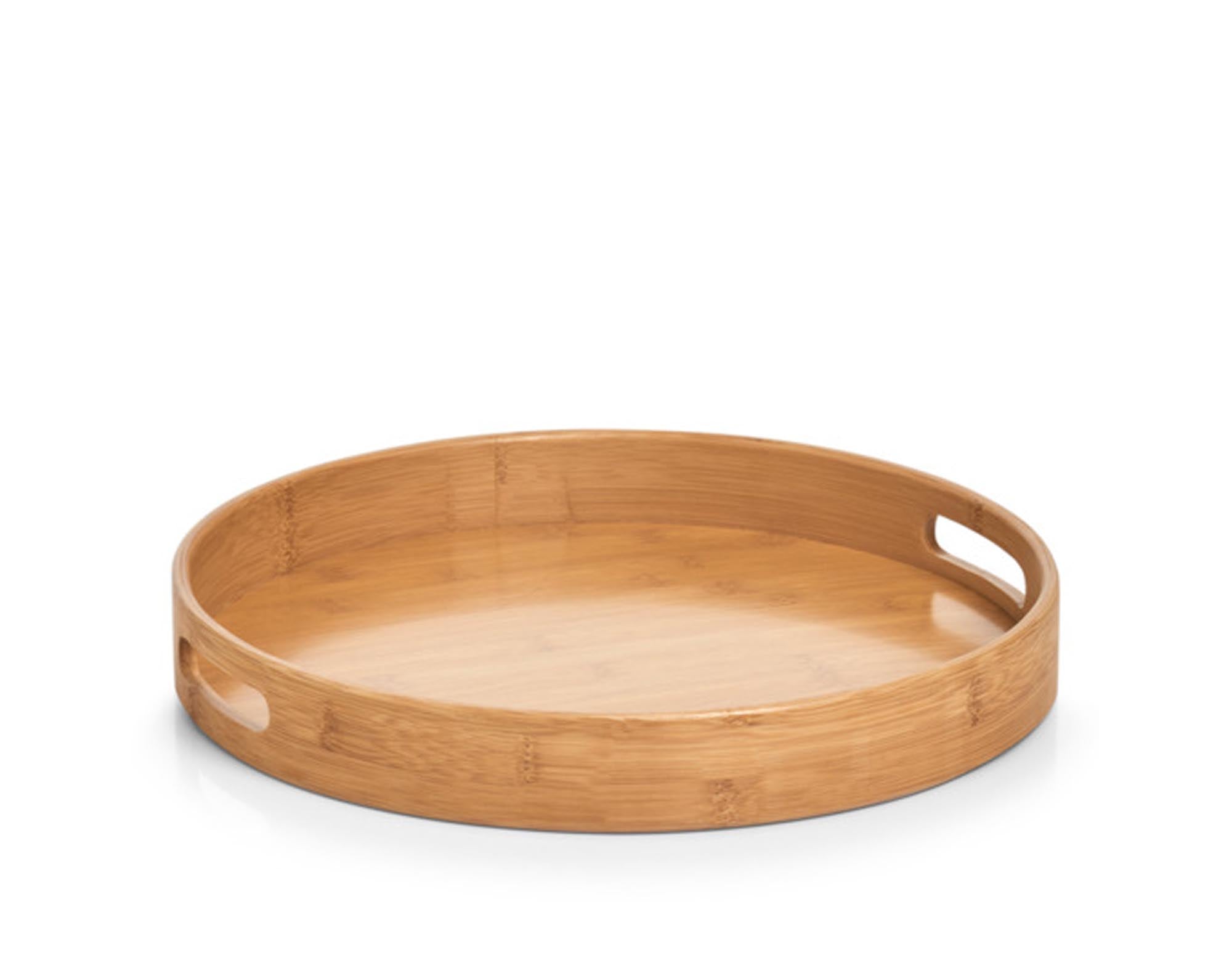 Entdecken Sie das stilvolle ZELLER Tablett Bamboo ø 38 cm – robust, hygienisch und ideal für drinnen und draußen. Perfekt für jeden Anlass!