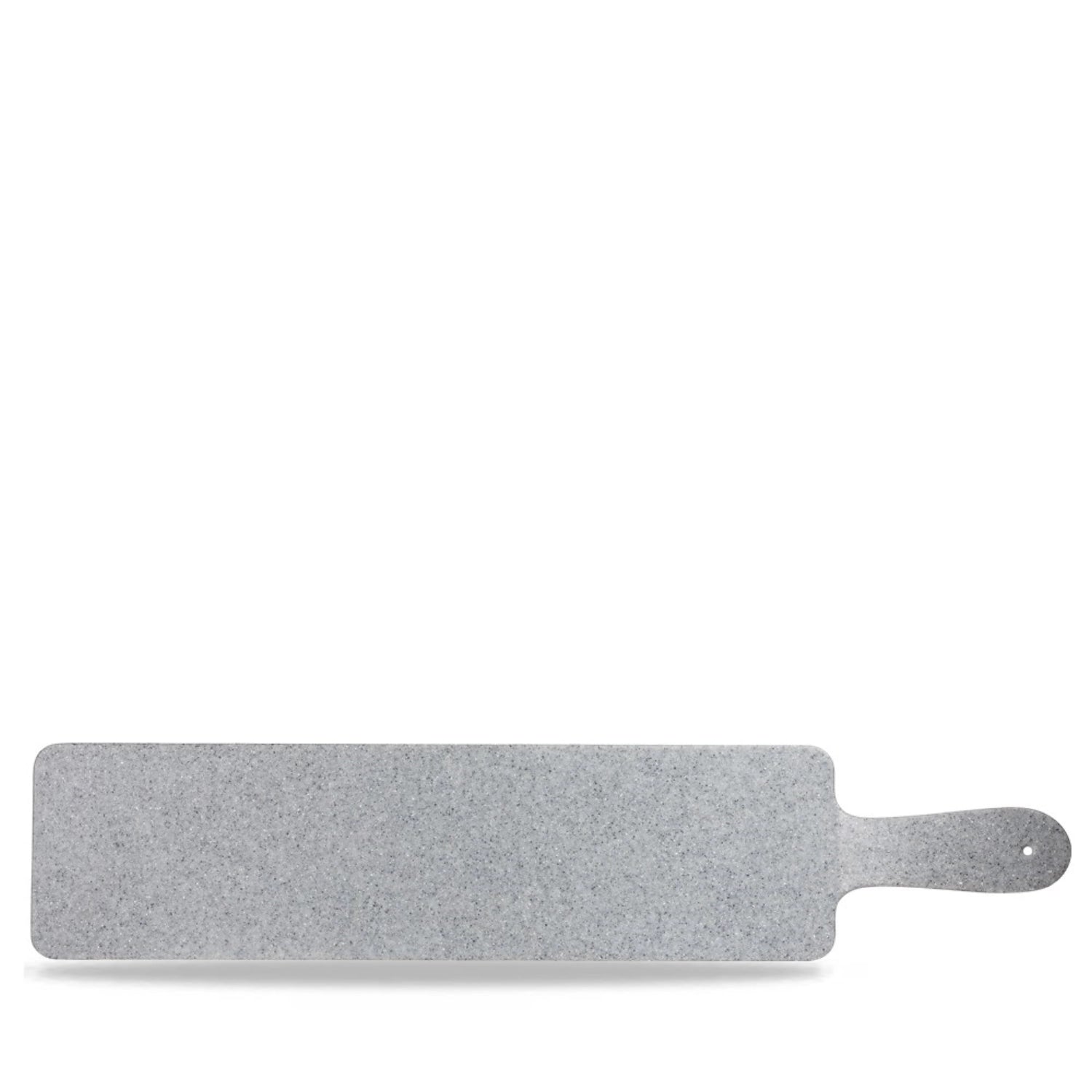 Elegantes Alchemy Melamin Granite Grey Brett mit Griff, 61x13cm, perfekt für Servieren und Präsentieren von Speisen in stilvollem Design.