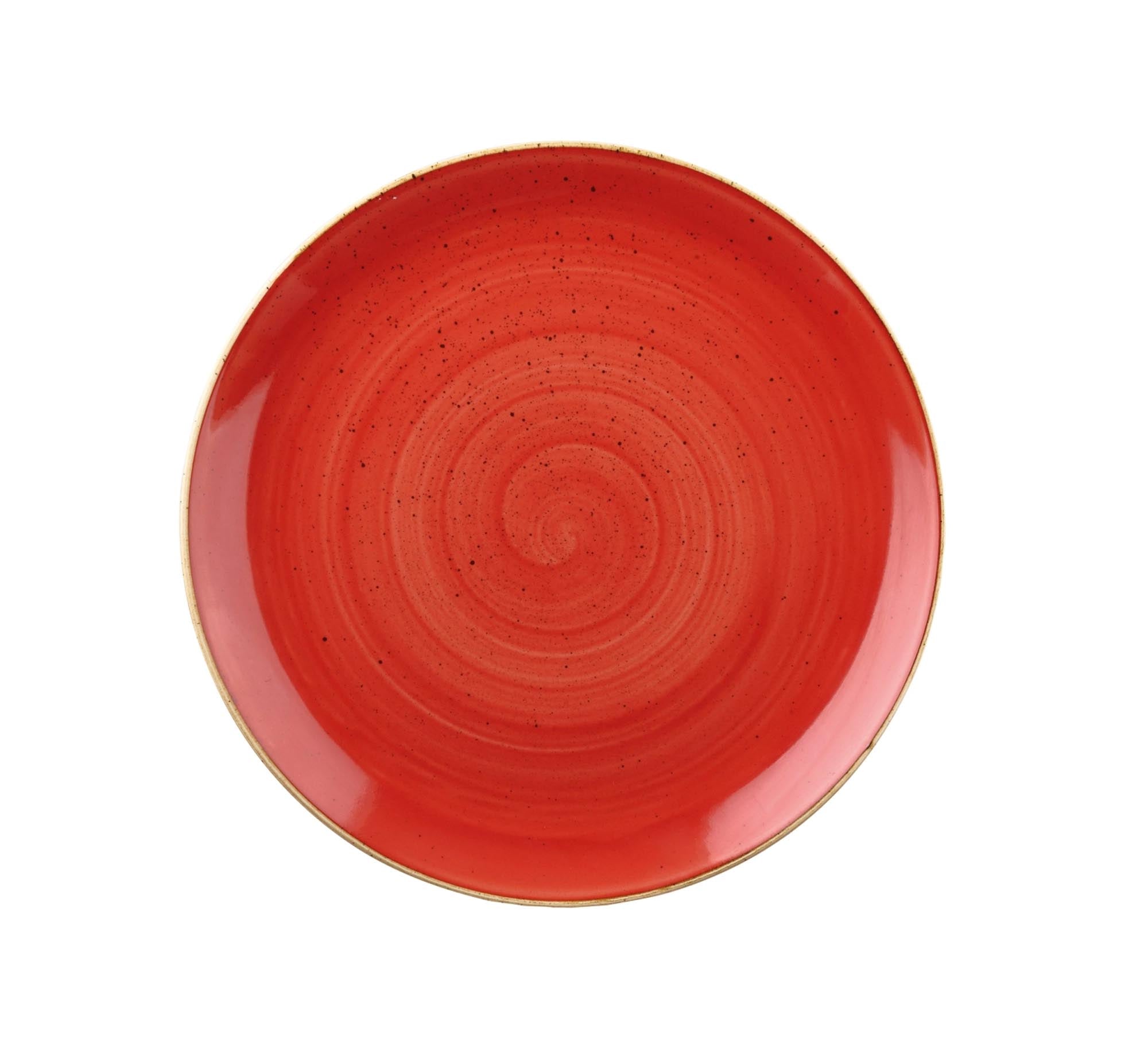 Entdecken Sie den Stonecast Berry Red Coupe Teller von Churchill. Flach, robust und ideal für Gastronomie und Zuhause. Perfekte Präsentation für jedes Gericht!