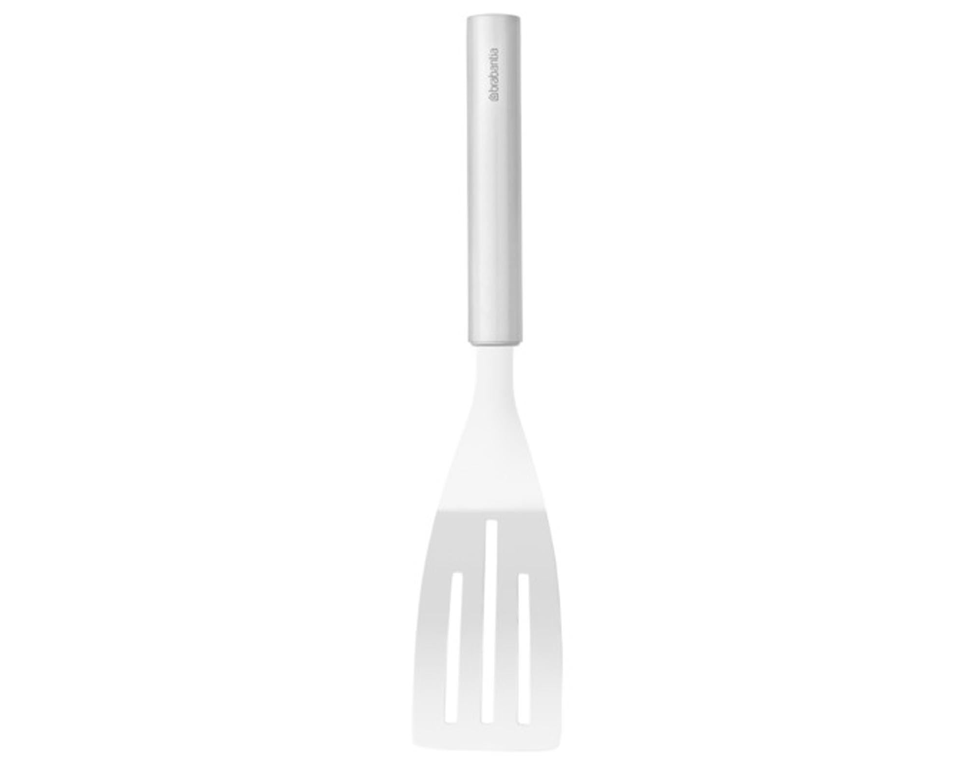 Entdecken Sie den BRABANTIA schmalen Pfannenwender – hitzebeständig, ergonomisch und spülmaschinenfest. Ideal für Pfannkuchen, Gemüse und mehr!