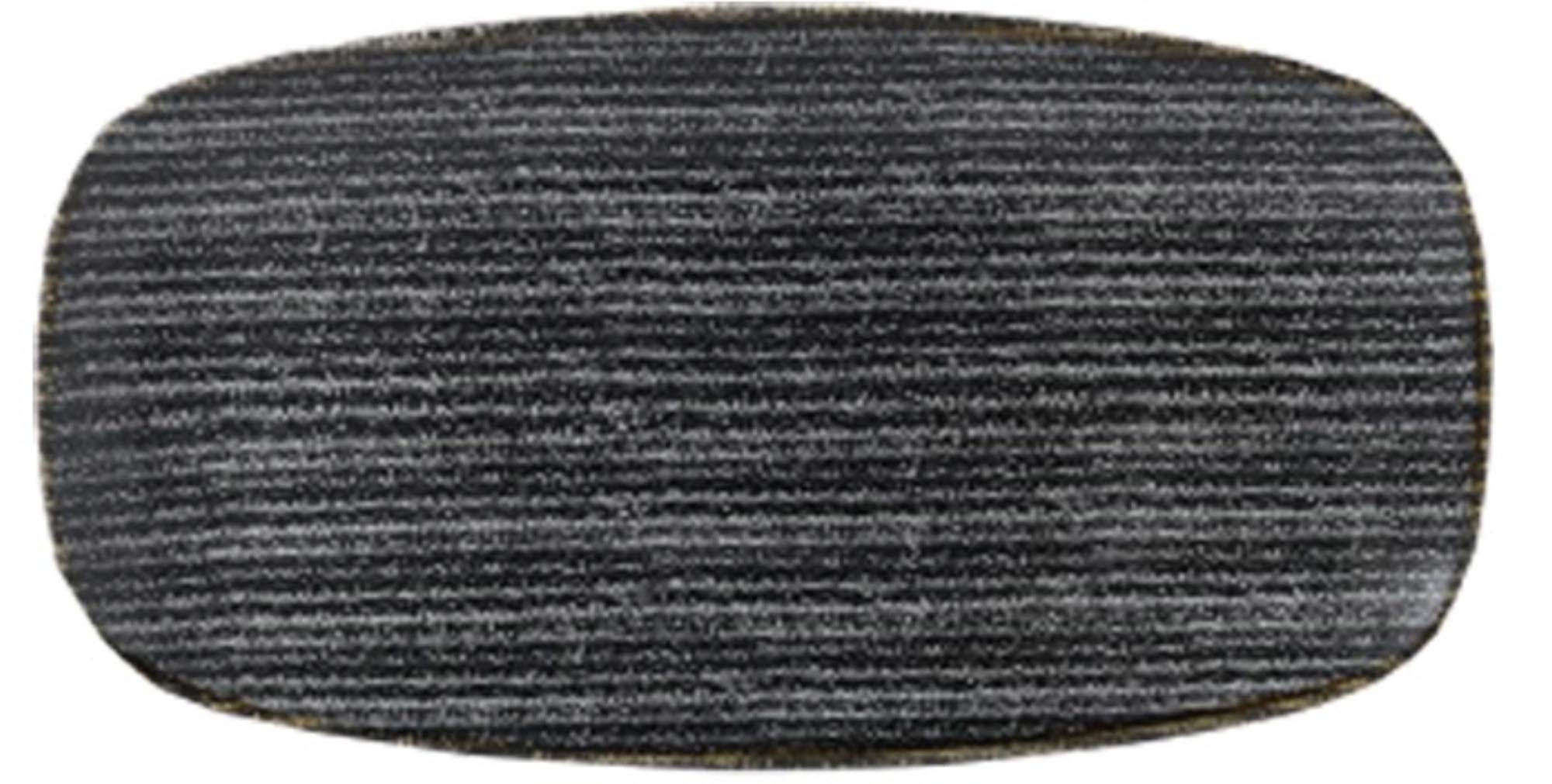 S.P. Homespun Ch<tc>arc</tc>oal Black rectangular plate 35.5x18.9cm
