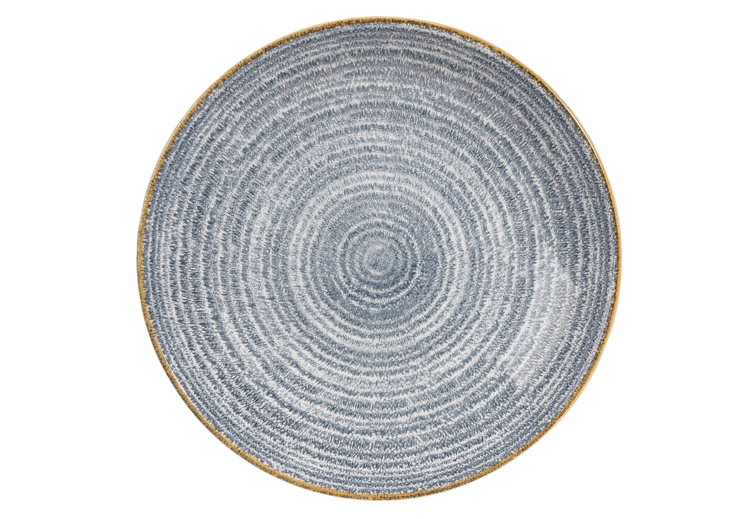 S.P. Homespun Slate Blue Coupe plate deep 24.8cm