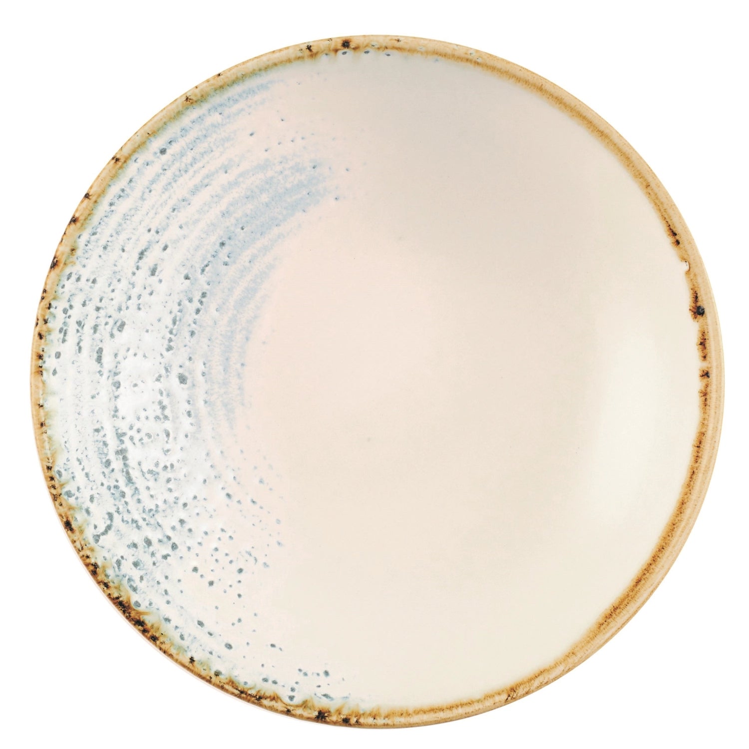 S.P. Homespun Accents Aquamarine Coupe deep plate 18.2cm