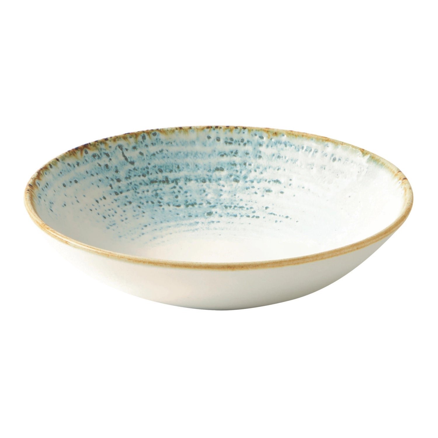 S.P. Homespun Accents Aquamarine Coupe deep plate 18.2cm