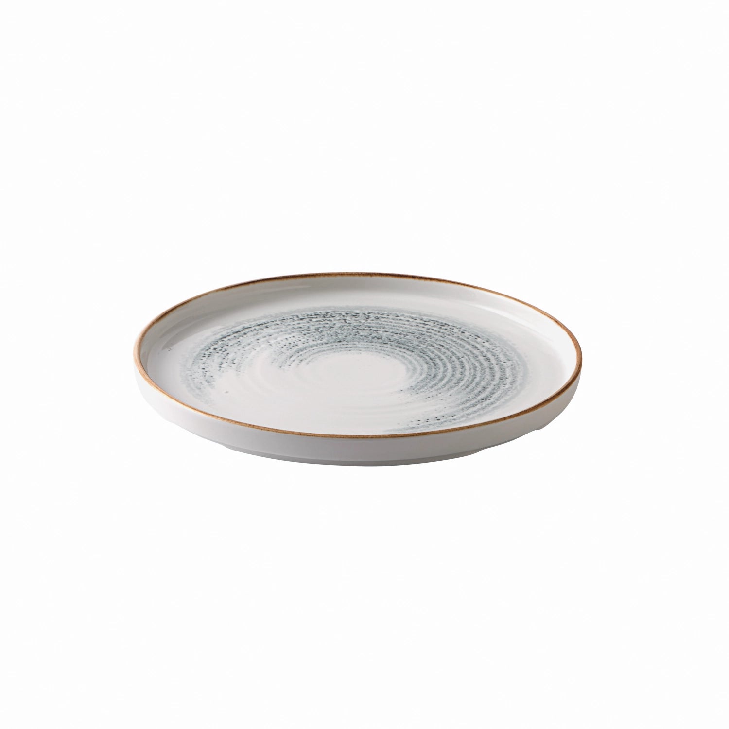 Eleganter S.P. Homespun Accents Jasper Grey Walled Teller mit 26 cm Durchmesser, ideal für stilvolle Tischdekoration und Servieren von Speisen.