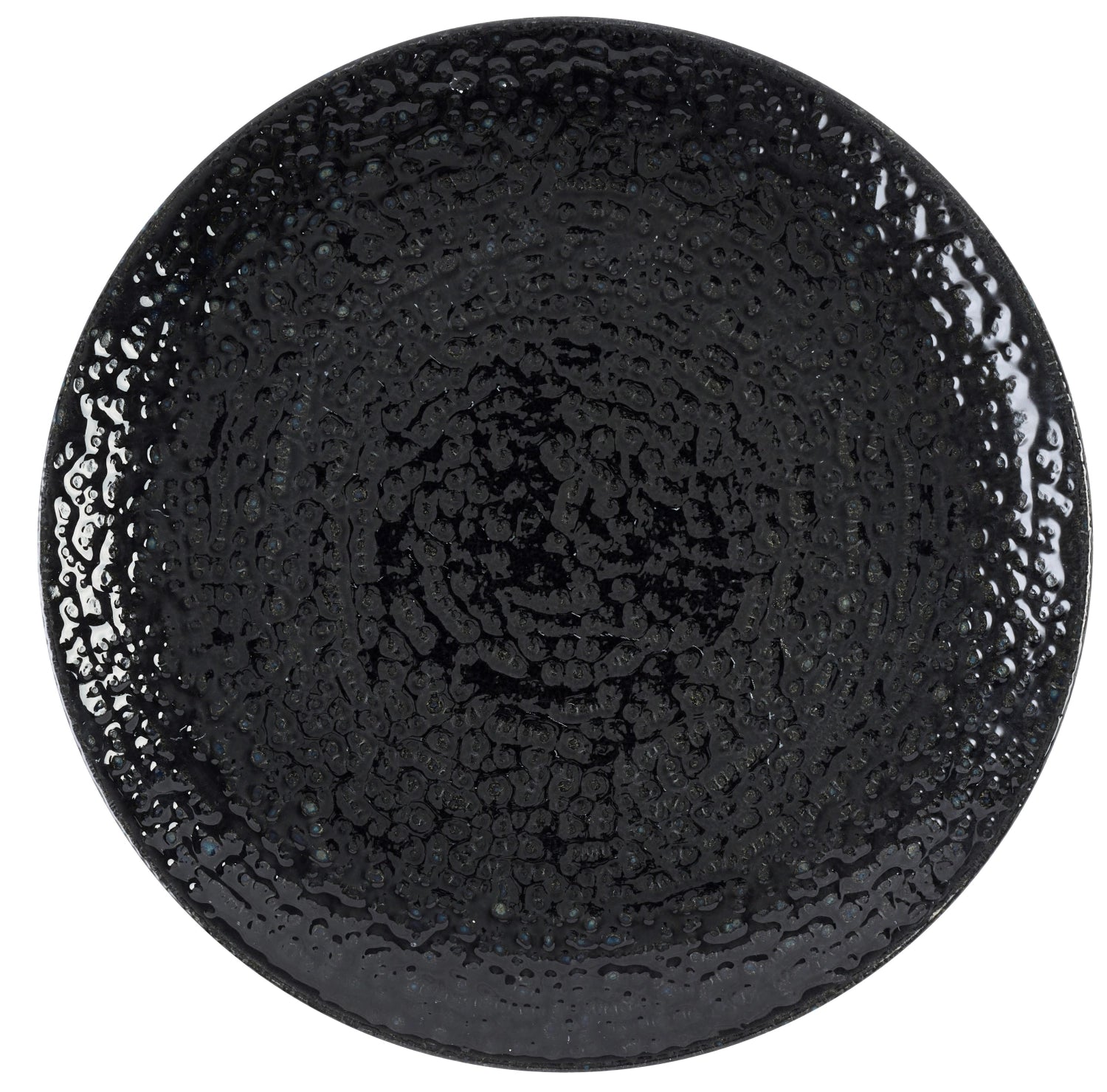 S.P. Homespun Chroma Black Coupe Plate Flat 28.8cm