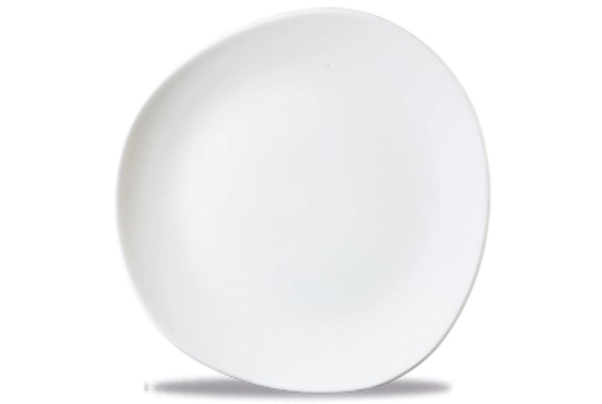 Eleganter 26,4 cm Teller aus robustem Porzellan, spülmaschinenfest, in sanften Erdtönen. Ideal für stilvolle Tischdekoration.