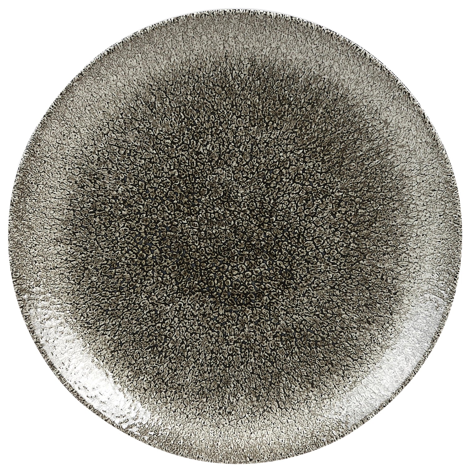 S.PRaku Quartz Black Coupe Plate flat 16.5cm