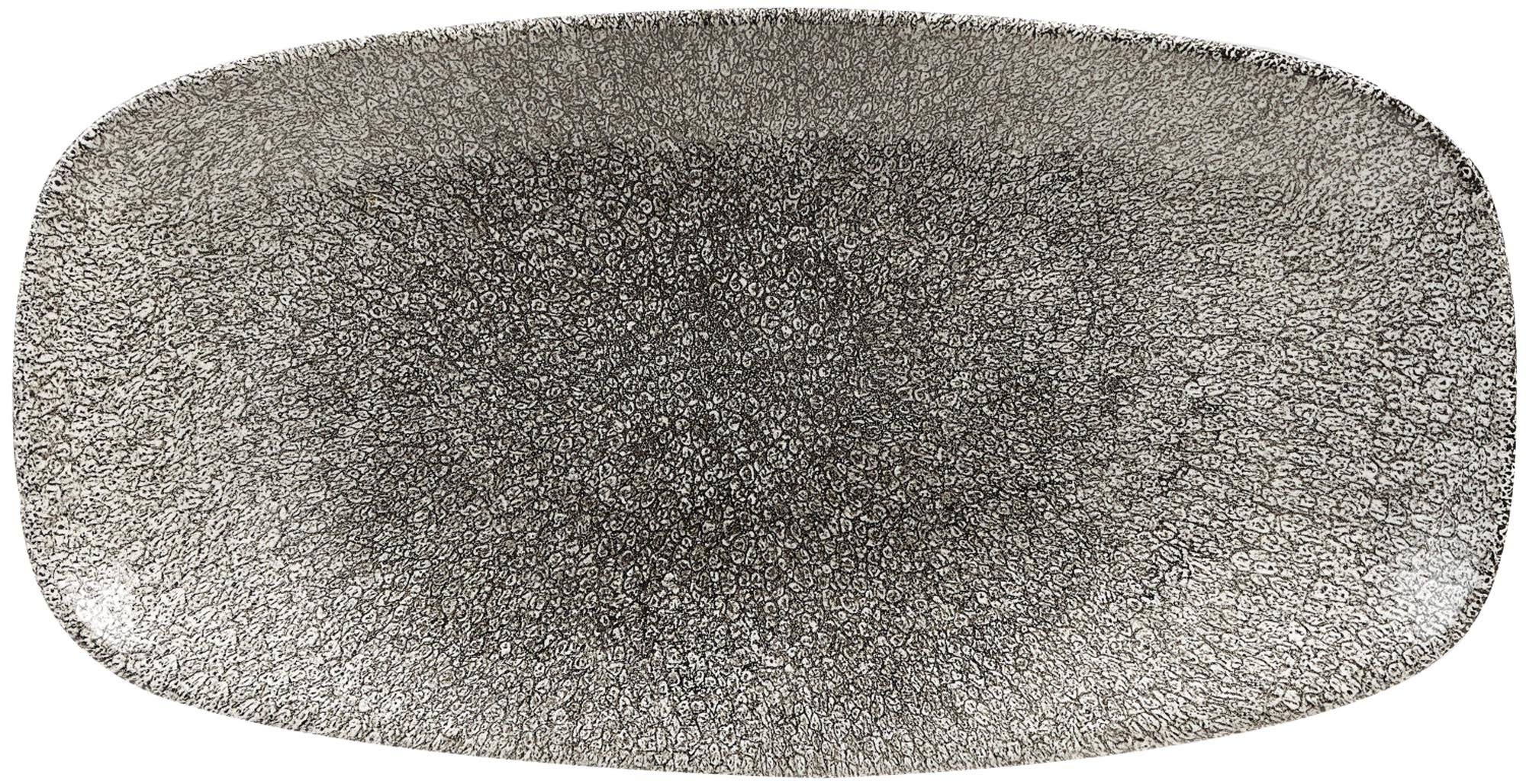 Elegante Raku-Oberfläche, 35.5x18.9cm, ideal für Vorspeisen, langlebiges Porzellan, stilvolle Präsentation, spülmaschinenfest.