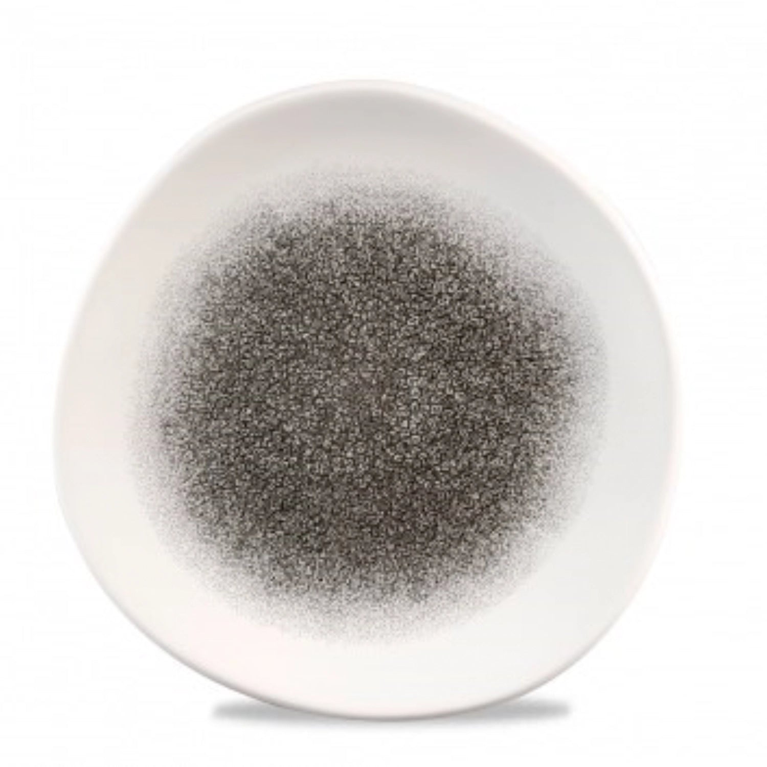 S.P. Raku Quartz Black Organic plate flat 21cm