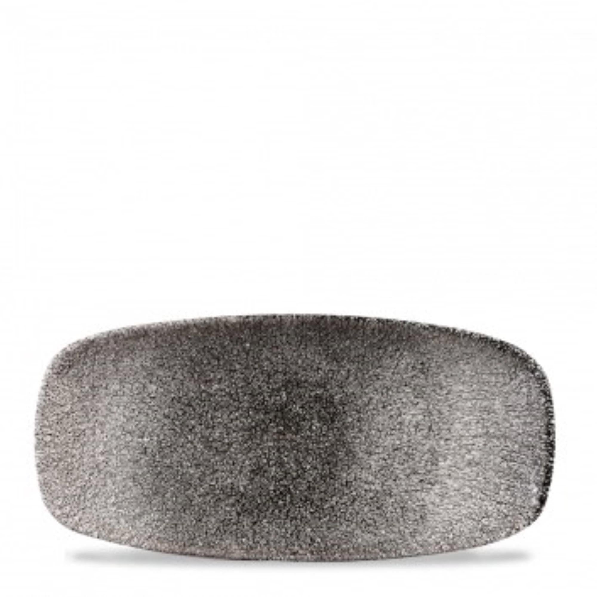 Elegante, robuste S.P. Raku Quartz Black Platte 26.9x12.7cm: Ideal für Vorspeisen, Hauptgerichte, Desserts. Hochwertiges Porzellan, kratzfest.