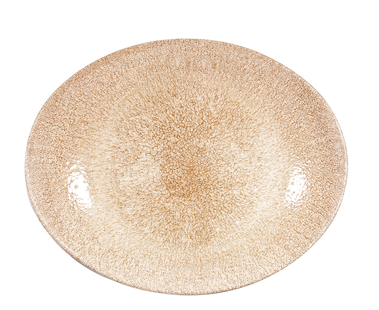 S.P. Raku Garnet Orange plate oval 31.7x25.5cm