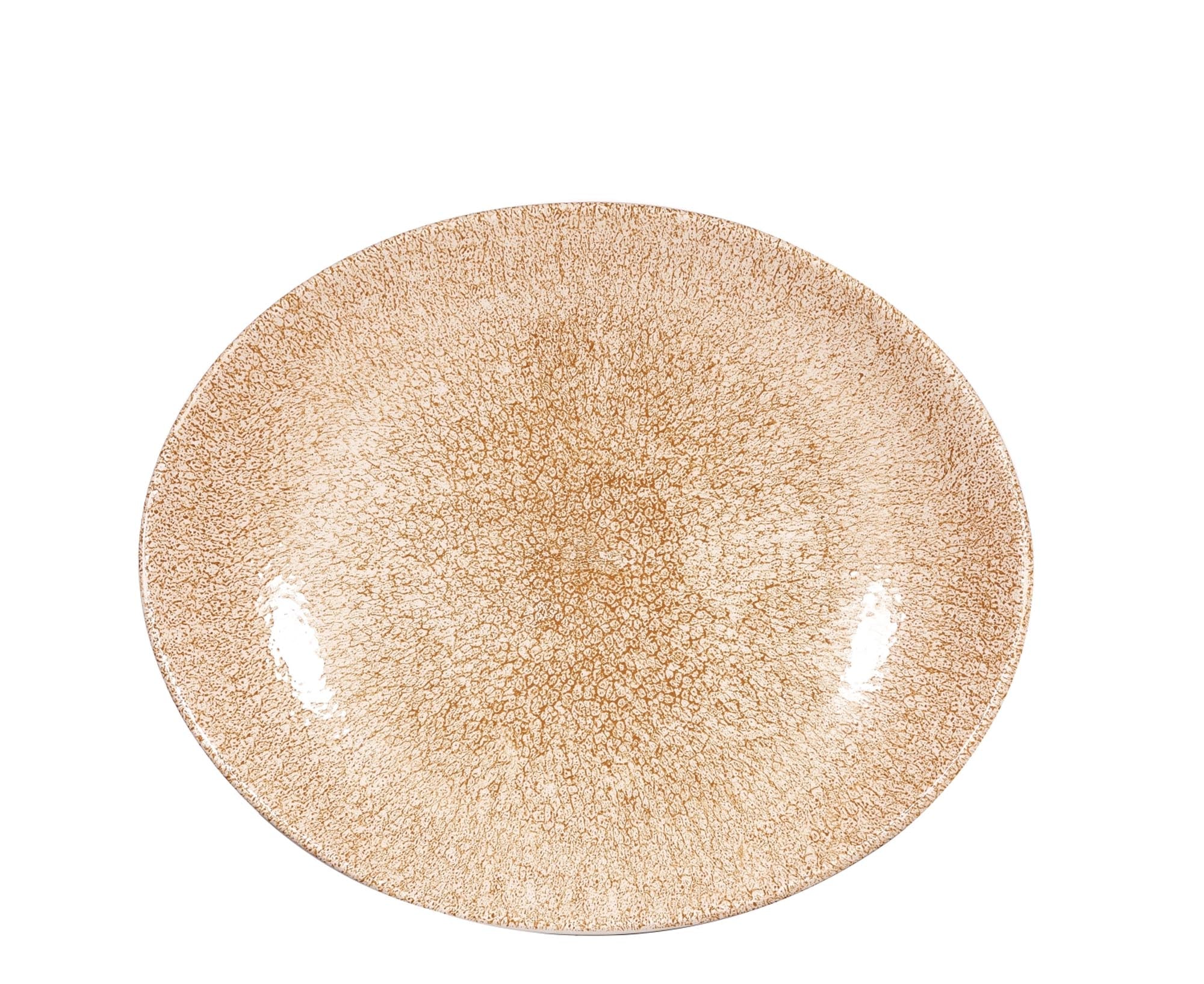 S.P. Raku Garnet Orange plate oval 27x22.9cm