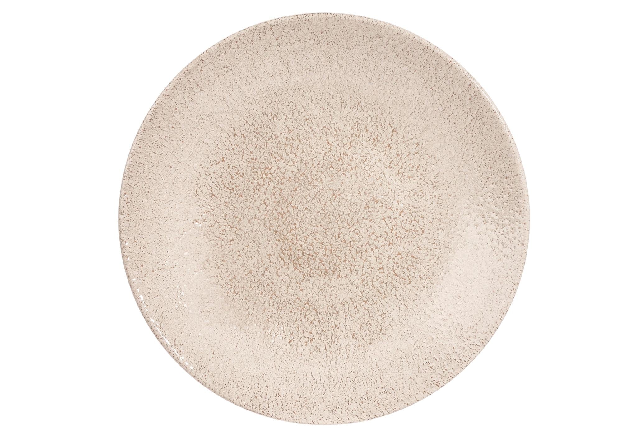 Eleganter, langlebiger Porzellanteller in Agate Grey, ideal für Suppen und Eintöpfe. Spülmaschinen- und mikrowellengeeignet.