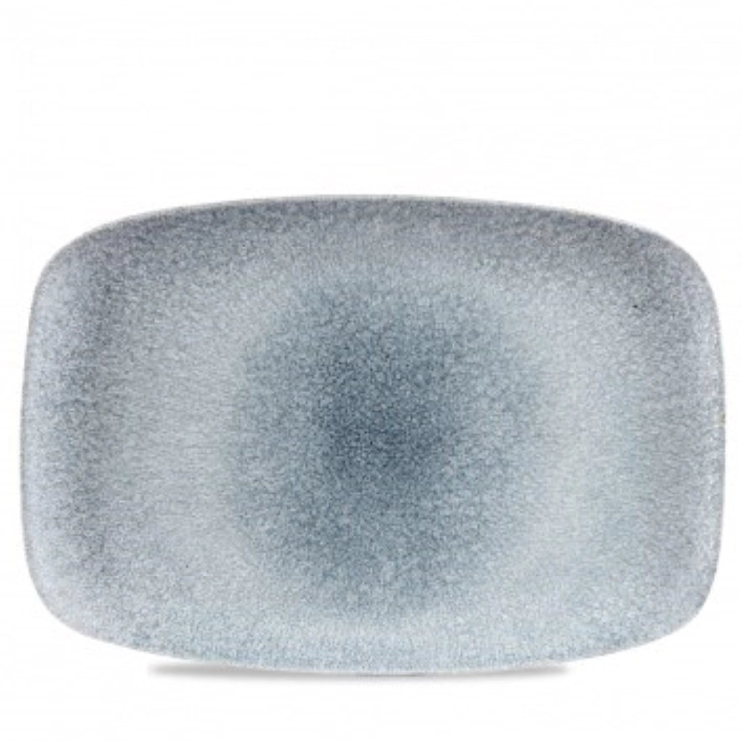 S.P. Raku Topaz Blue rectangular plate No. 9 35.5x24.5cm,
