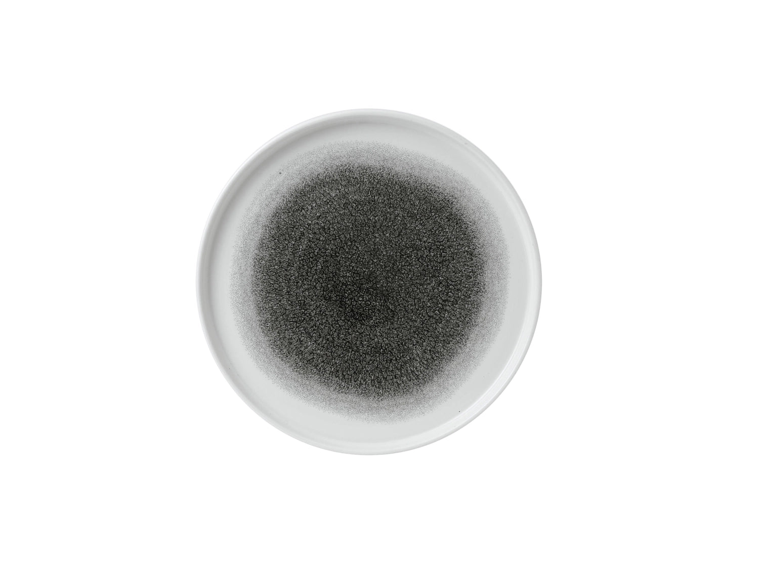 S.P. Raku Quartz Black Walled Plate 26cm