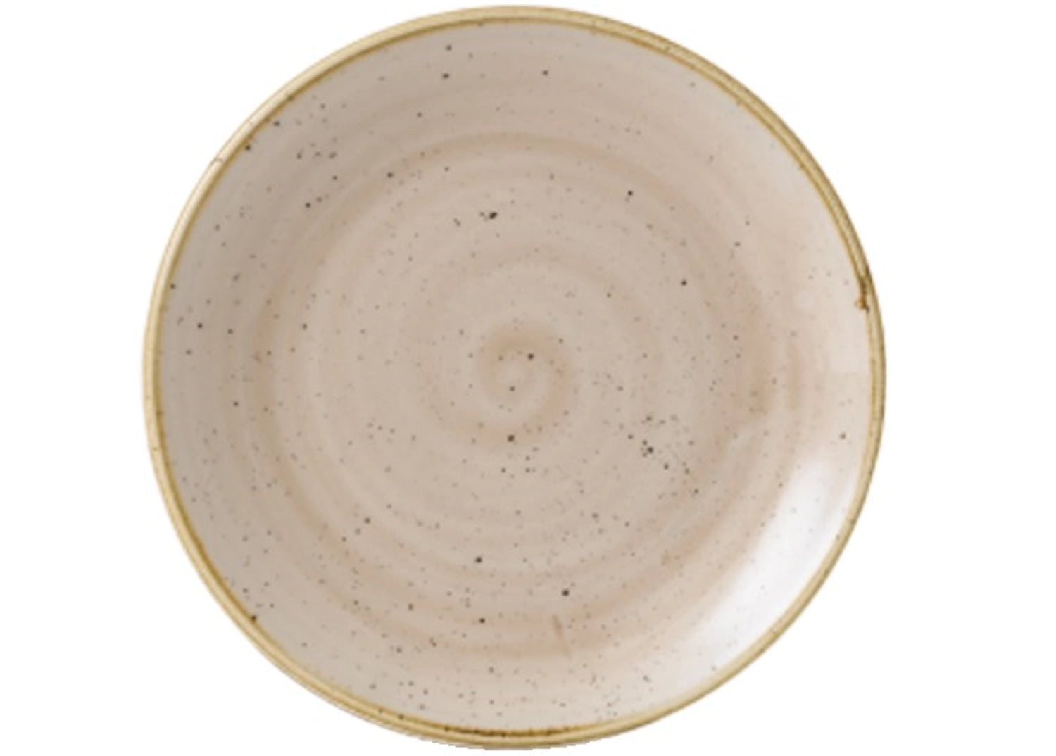 Stonecast Nutmeg Beige Coupe plate flat 32.4cm
