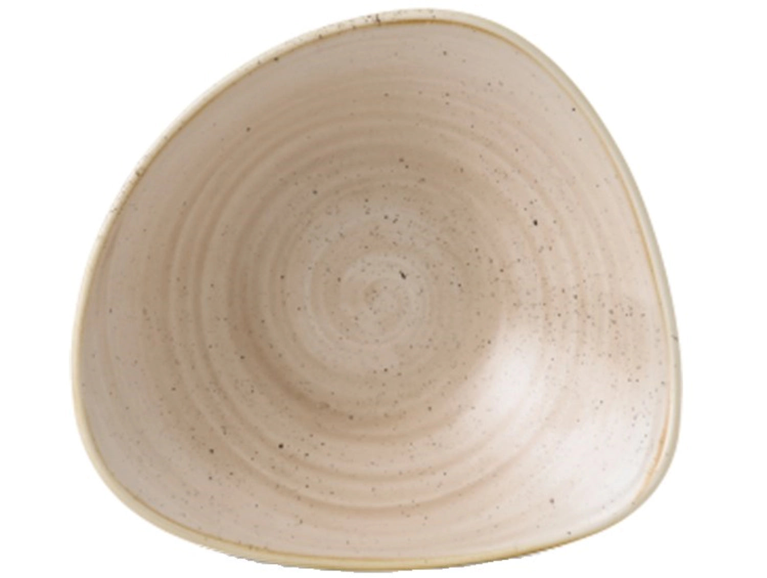 Stonecast Nutmeg Beige Triangle Plate deep 23.5cm